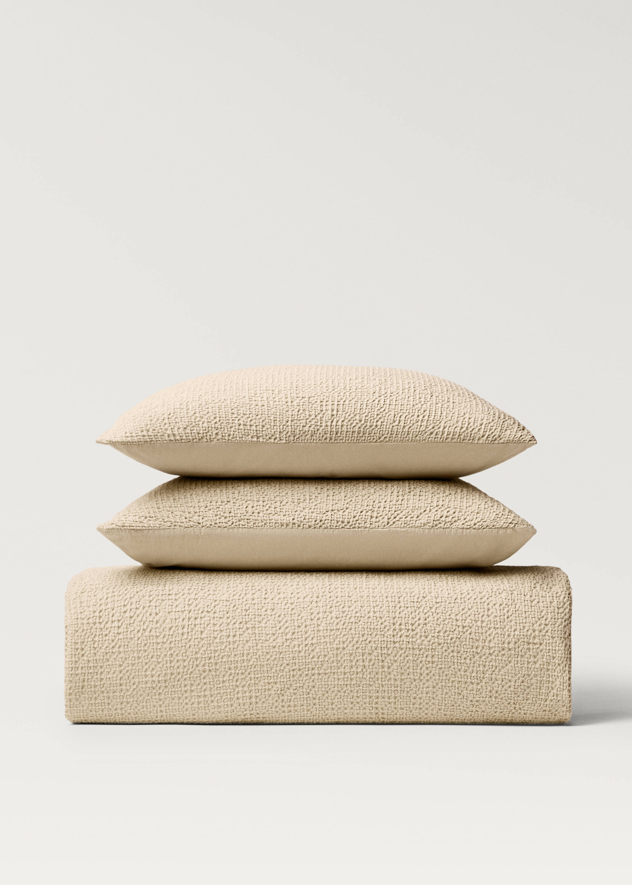 Bettbezug aus Baumwoll-Perkal in Waffel-Optik für 150/160 cm Bett - Artikel ohne Model