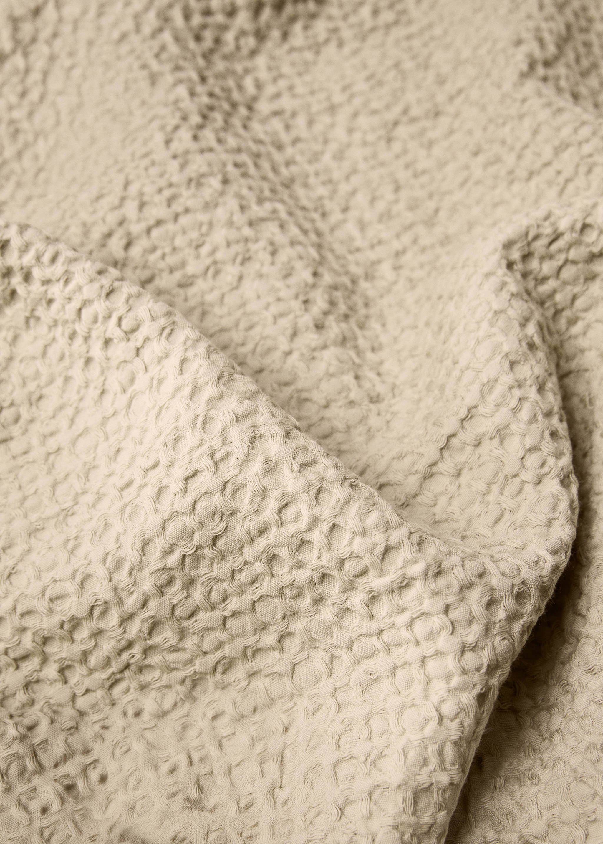 Bettbezug aus Baumwoll-Perkal in Waffel-Optik für 150/160 cm Bett - Detail des Artikels 1