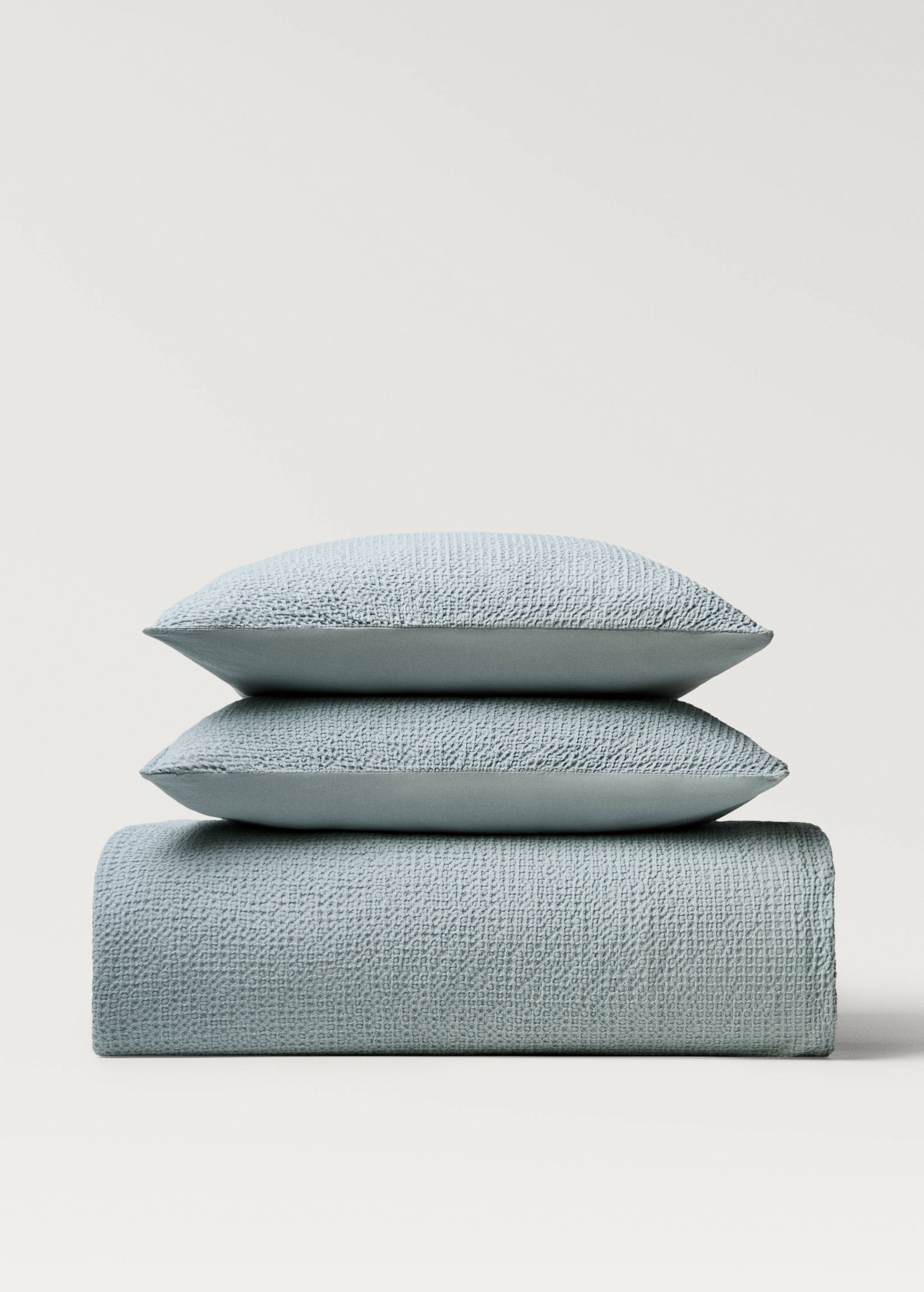 Bettbezug aus Baumwoll-Perkal in Waffel-Optik für 150/160 cm Bett - Artikel ohne Model