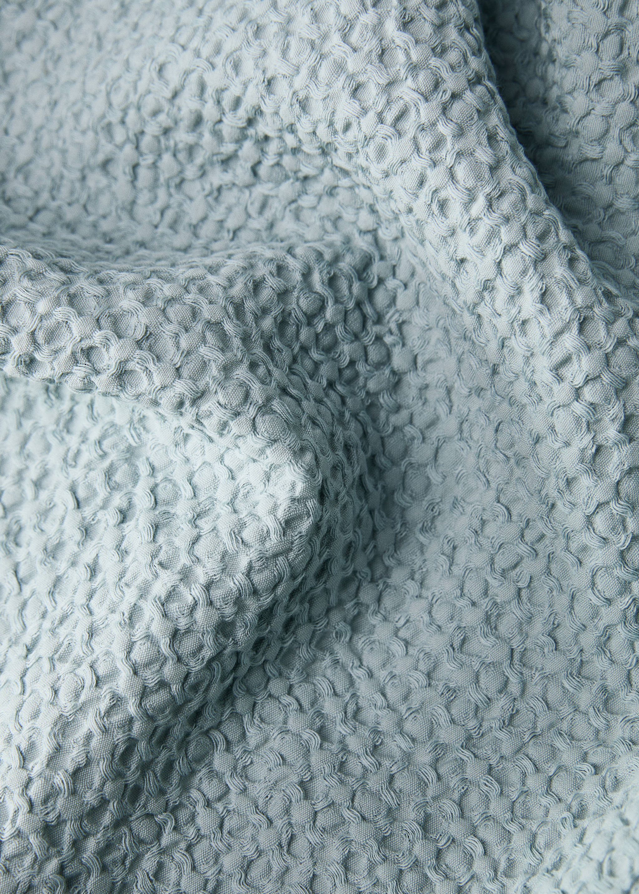 Bettbezug aus Baumwoll-Perkal in Waffel-Optik für 150/160 cm Bett - Detail des Artikels 1