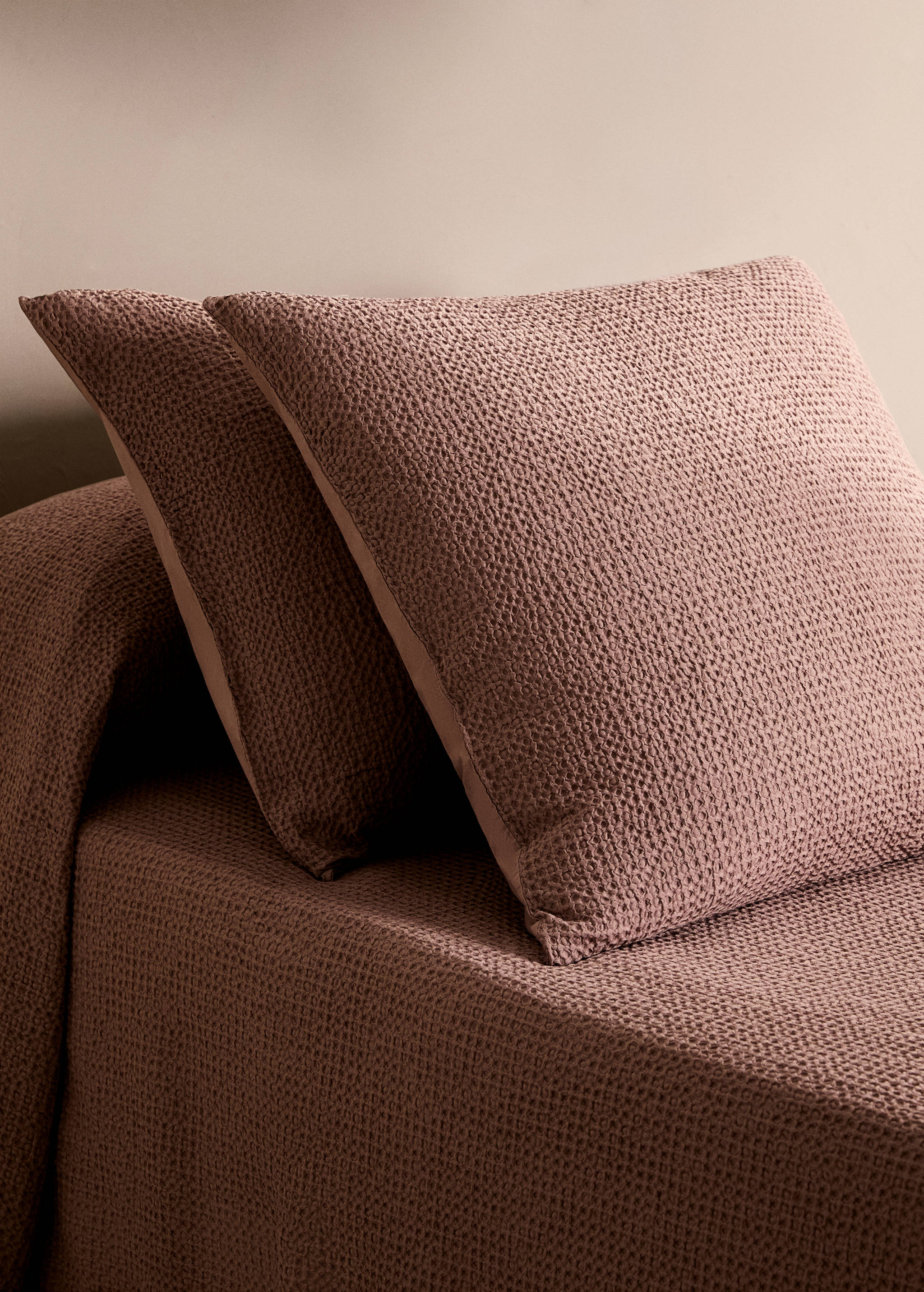 Bettbezug aus Baumwoll-Perkal in Waffel-Optik für 150/160 cm Bett - Detail des Artikels 7