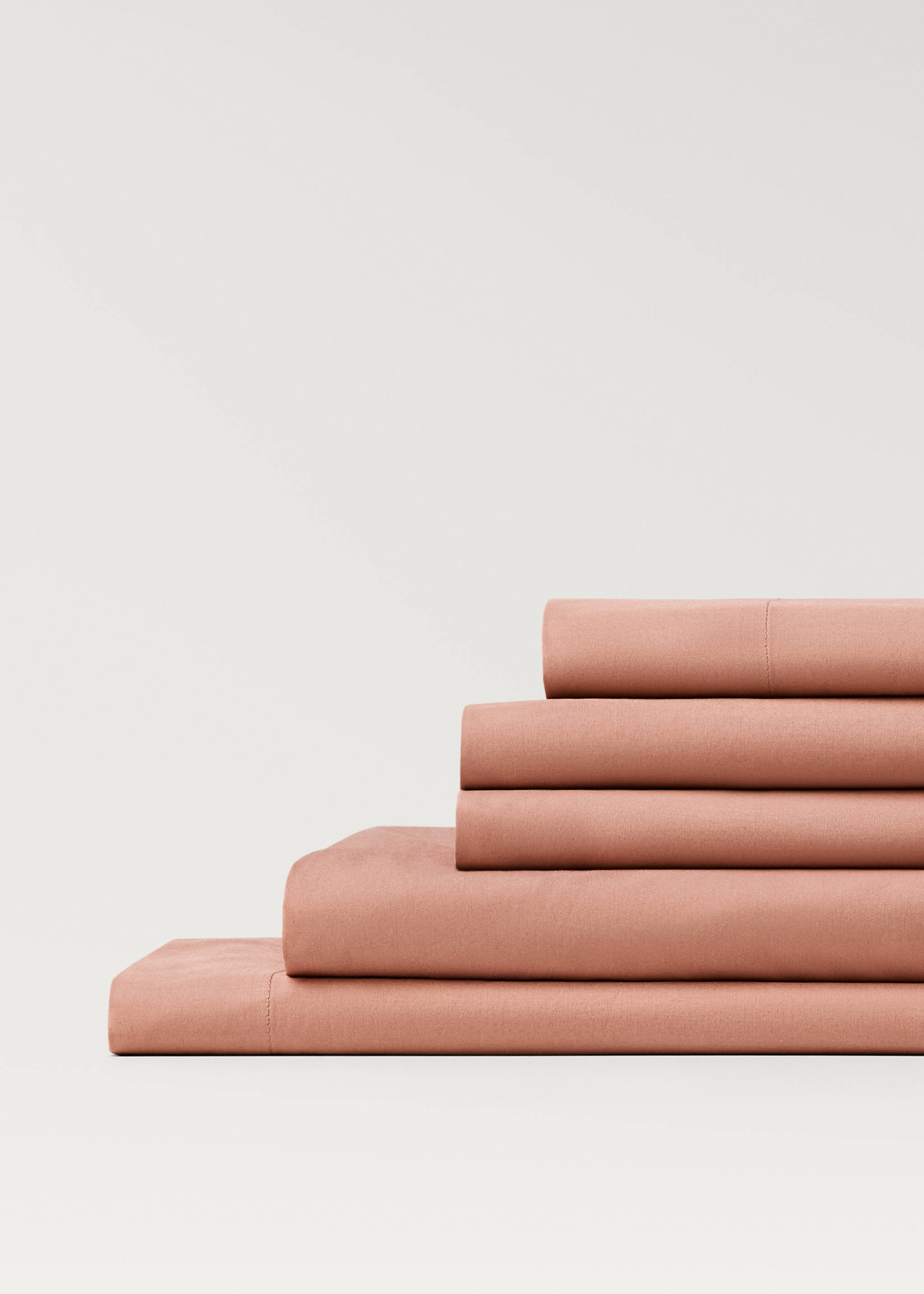 Percale cotton fitted sheet for 150 cm bed - Details of the article 1