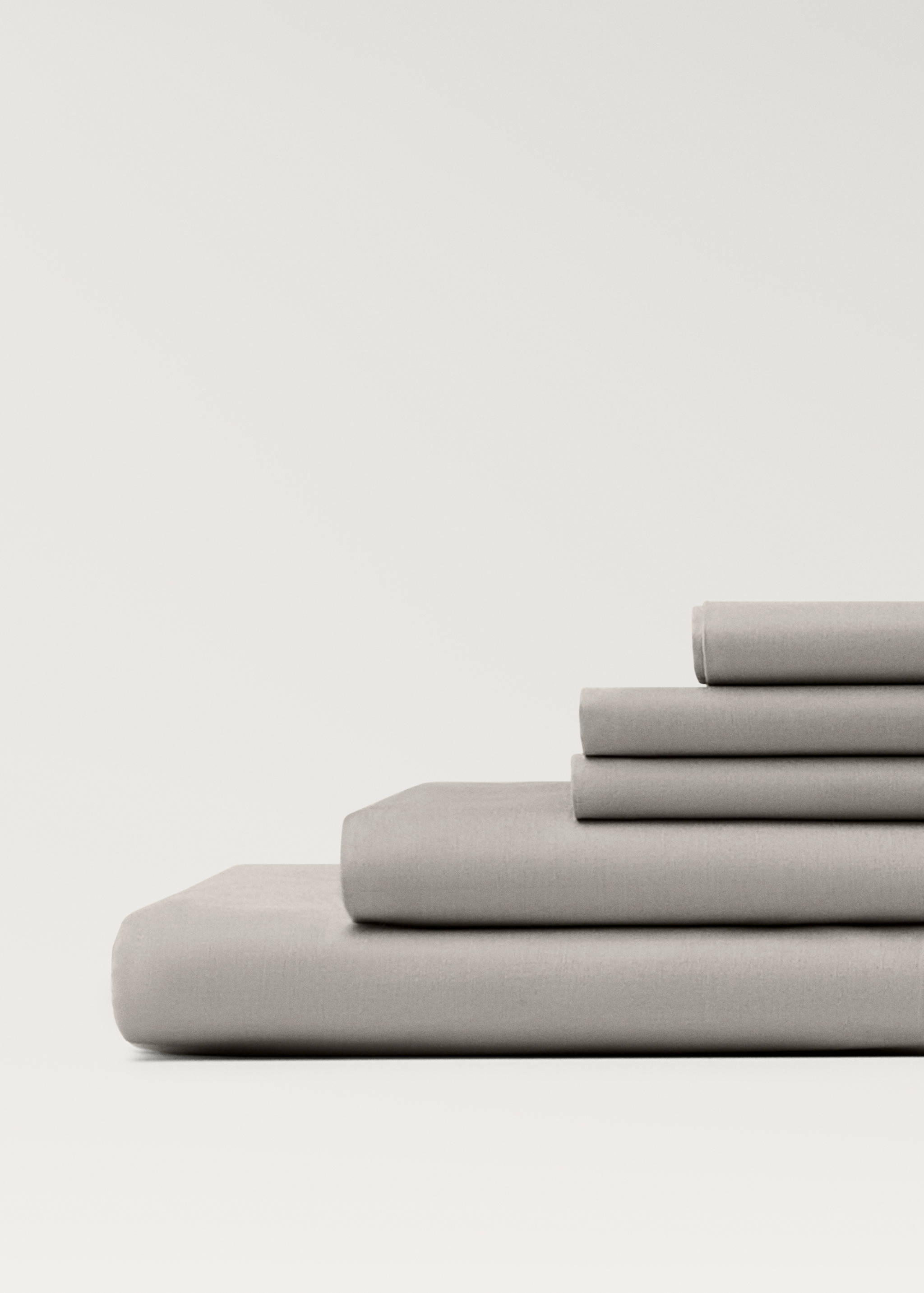 Percale cotton fitted sheet for 150 cm bed - Details of the article 3