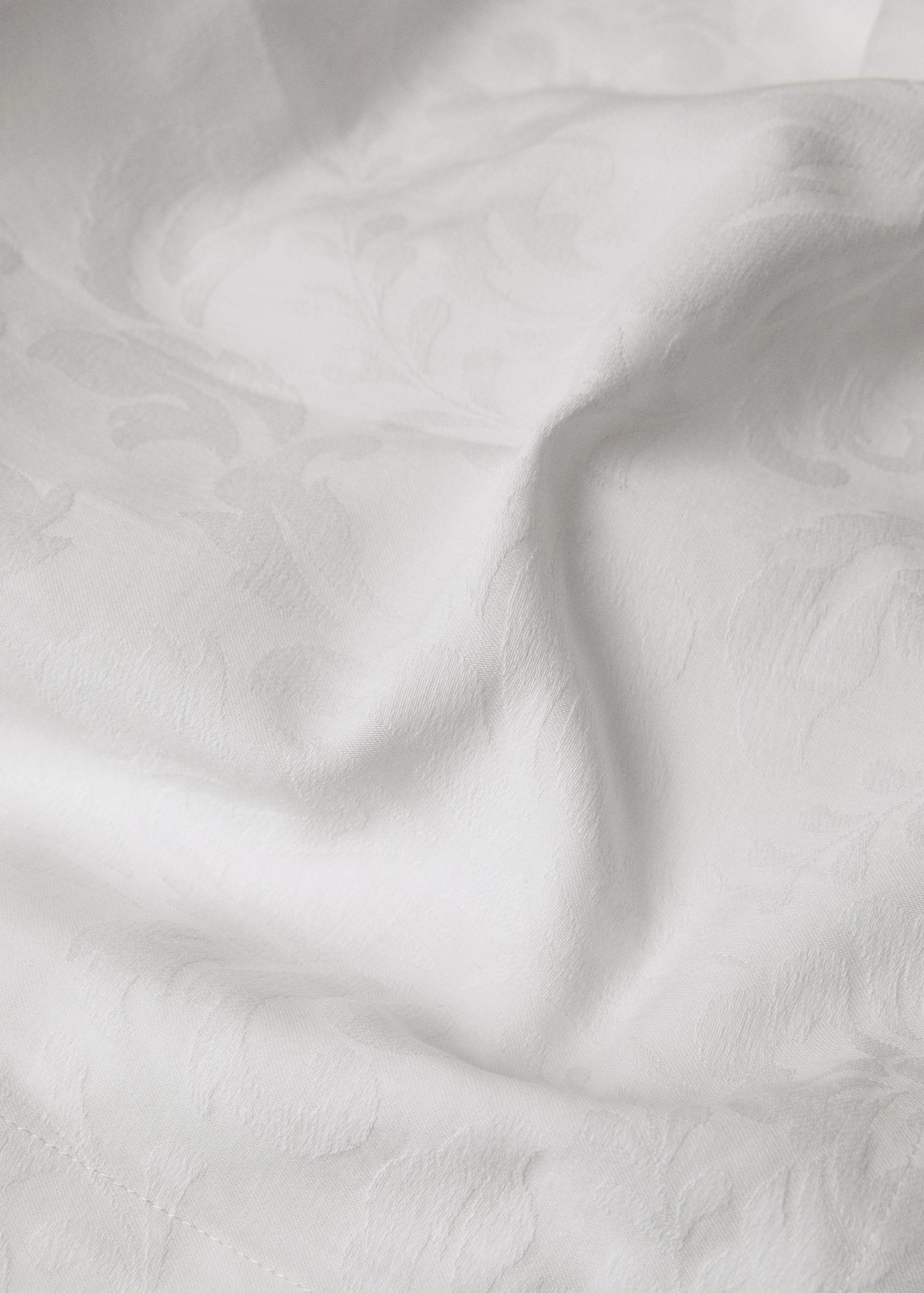 Toalha de mesa redonda de jacquard de algodão às flores para 4 a 6 pessoas - Pormenor do artigo 2