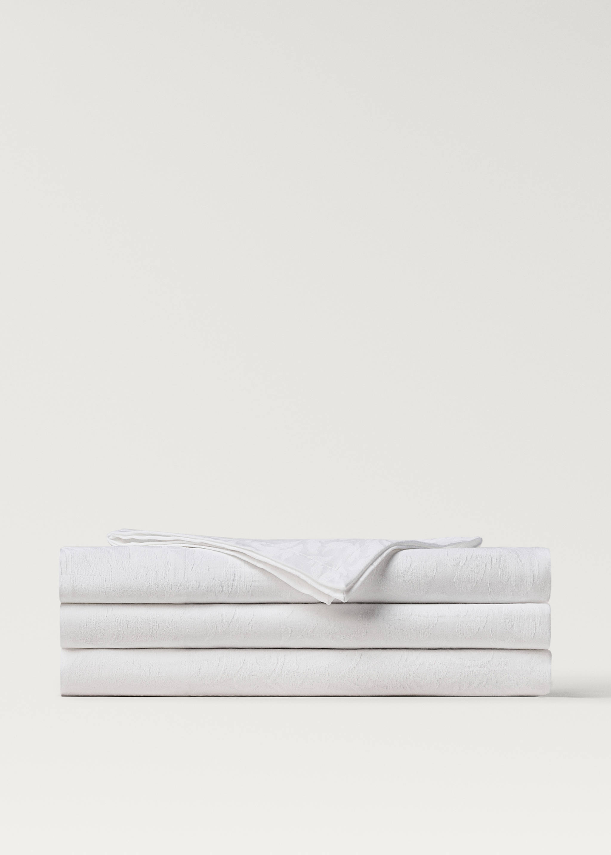 Бавовняна скатертина з квітковим жаккардом на 8-10 персон - Товар без моделі