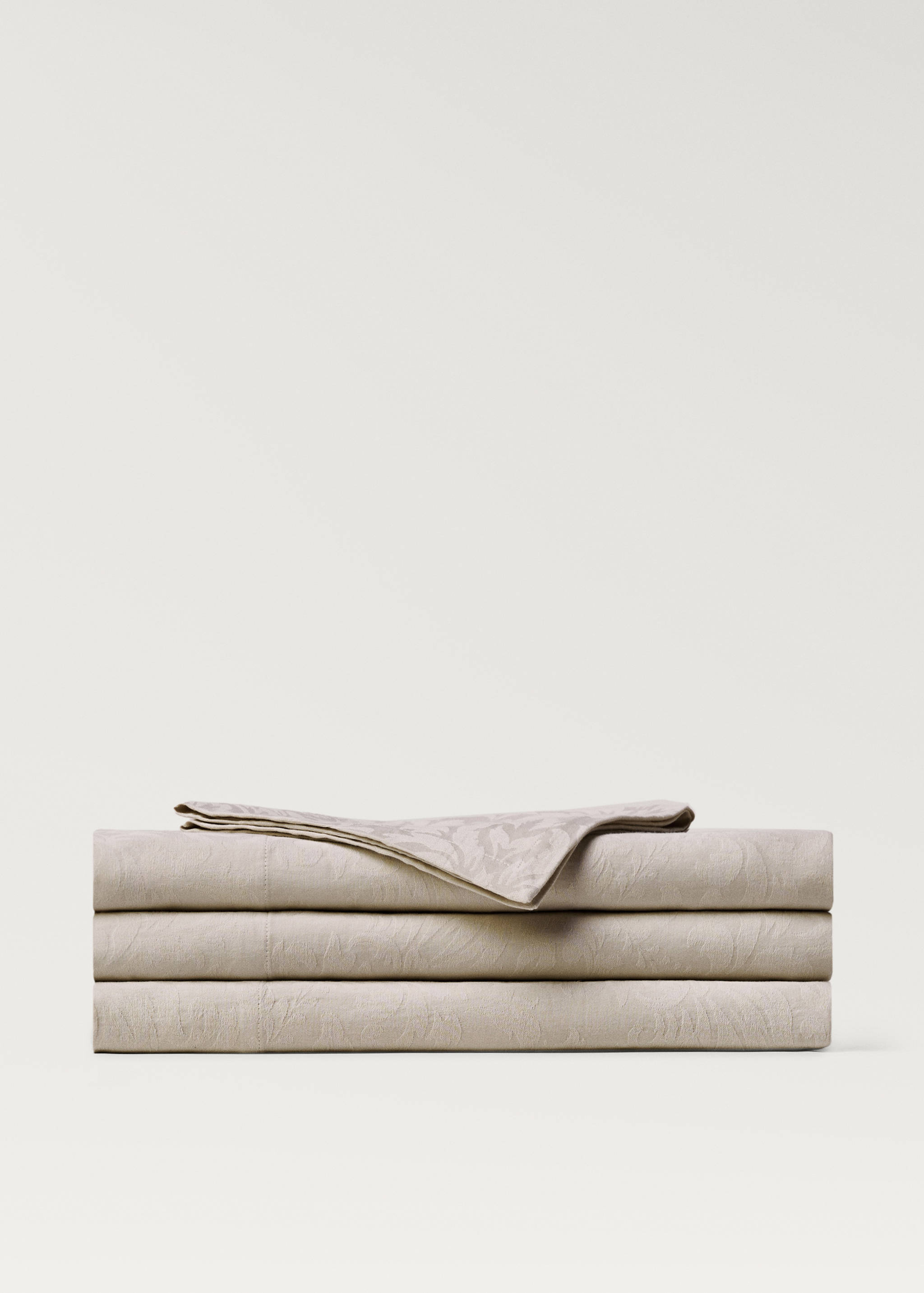 Бавовняна скатертина з квітковим жаккардом на 8-10 персон - Товар без моделі