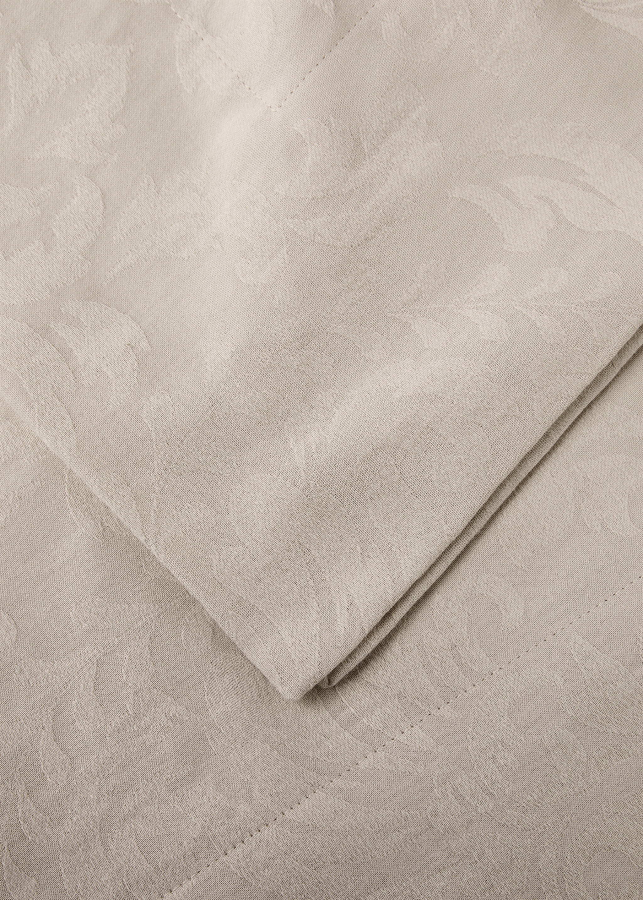 Бавовняна скатертина з квітковим жаккардом на 8-10 персон - Детальніше про товар 1