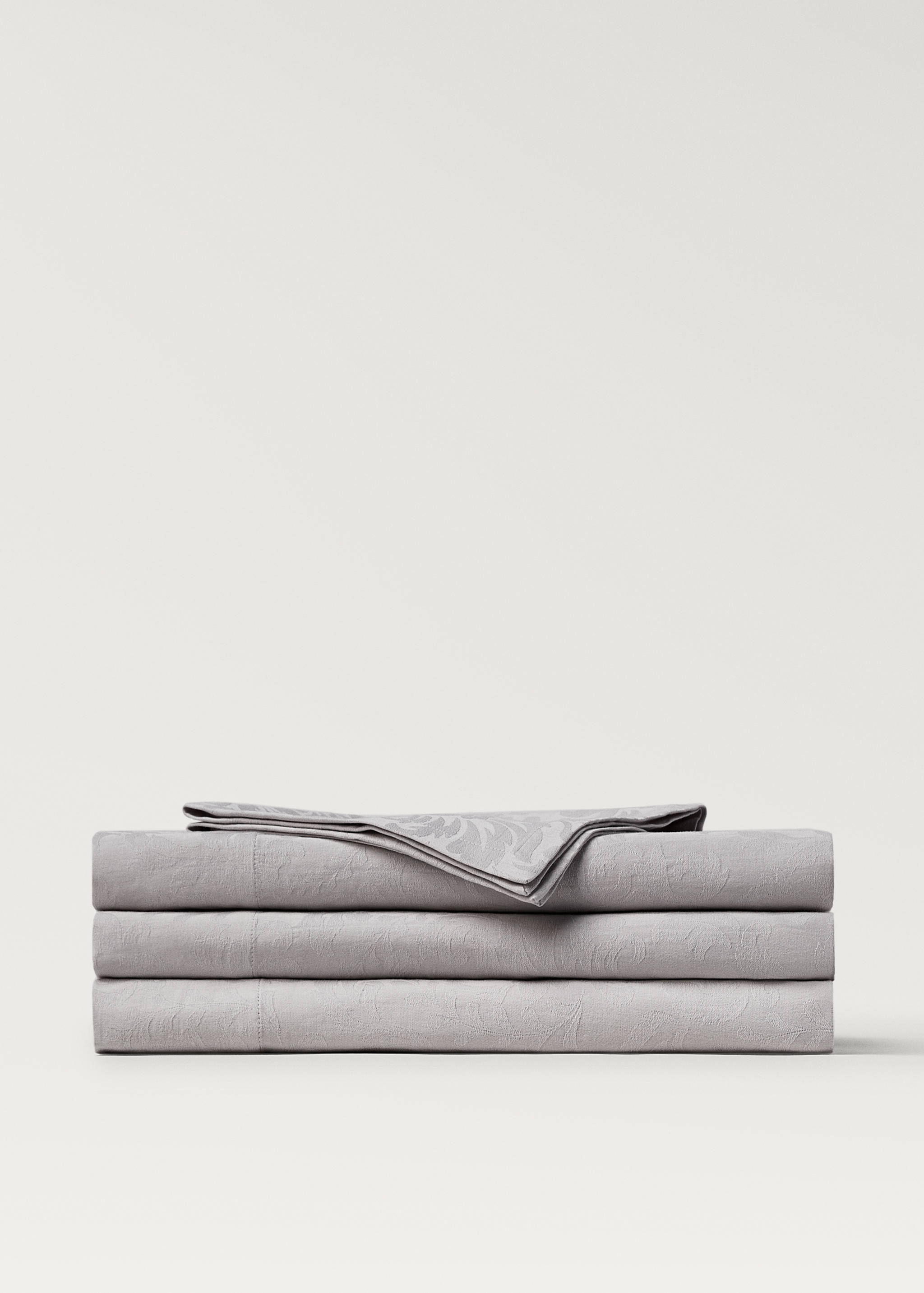 Бавовняна скатертина з квітковим жаккардом на 8-10 персон - Товар без моделі