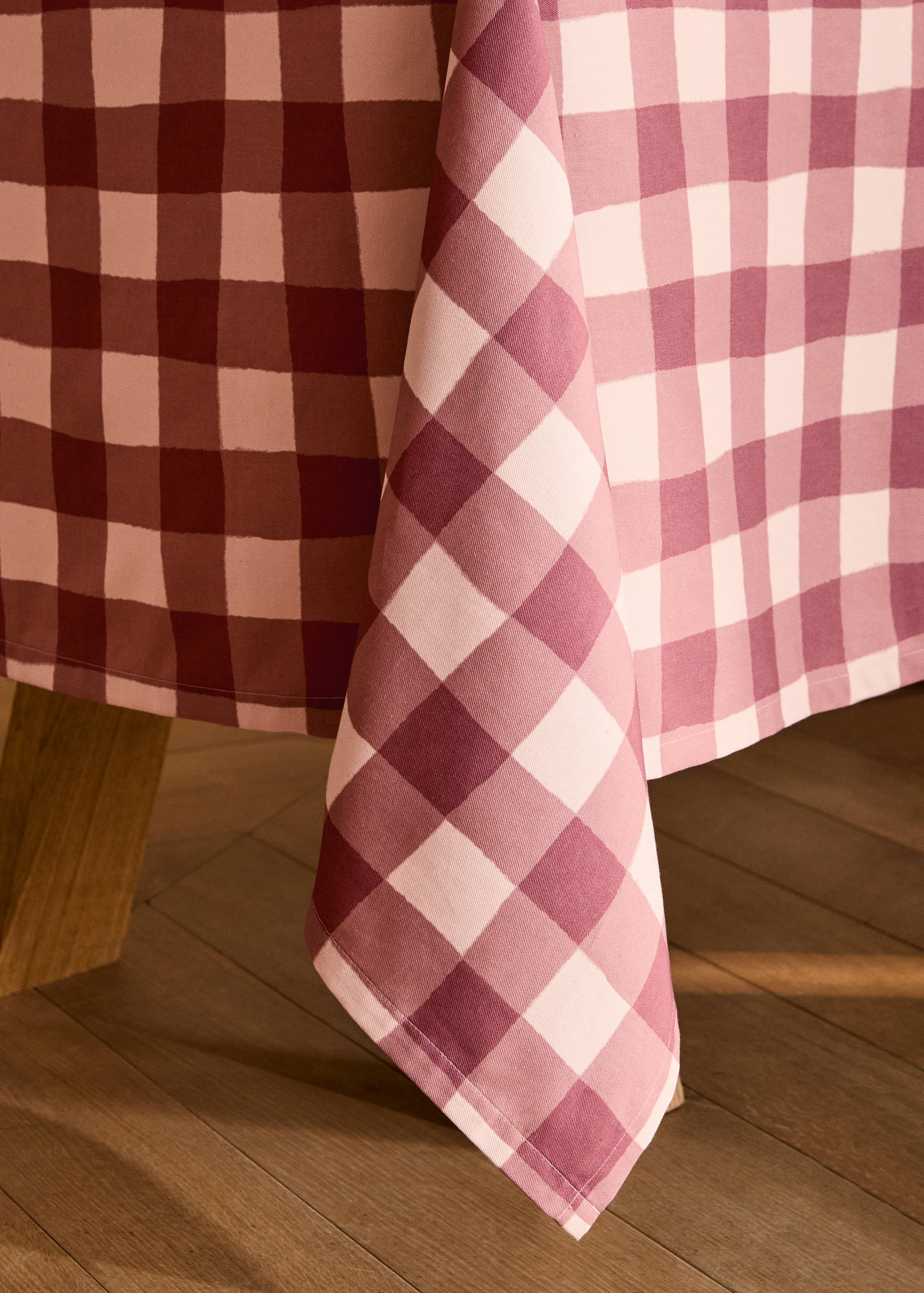 Check cotton tablecloth for 6 to 8 diners - Details of the article 8