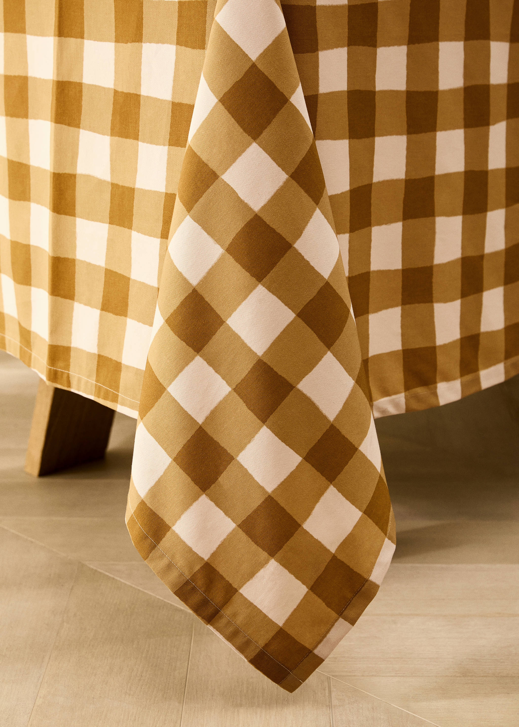 Check cotton tablecloth for 6 to 8 diners - Details of the article 8