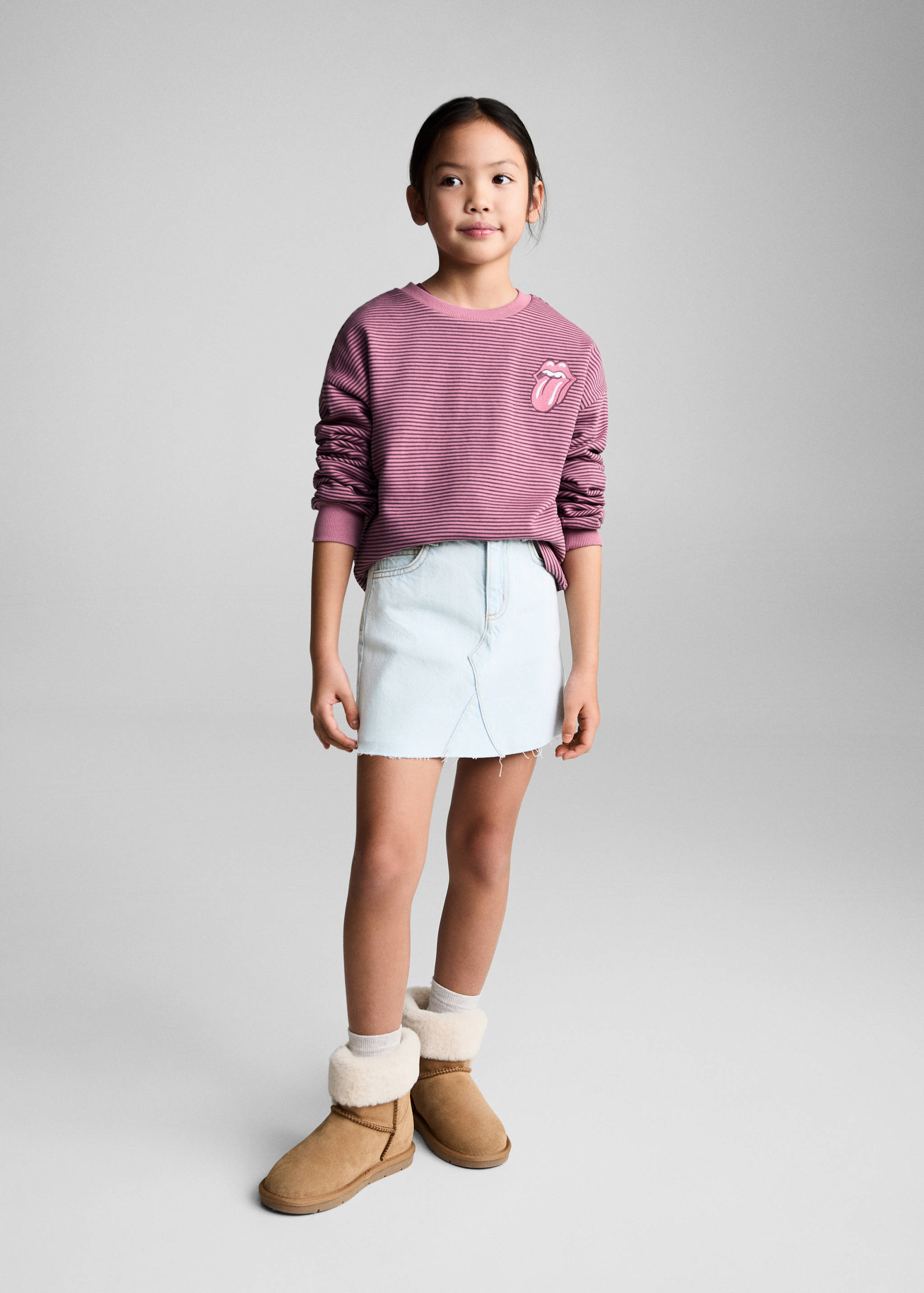 Denim mini-skirt - General plane