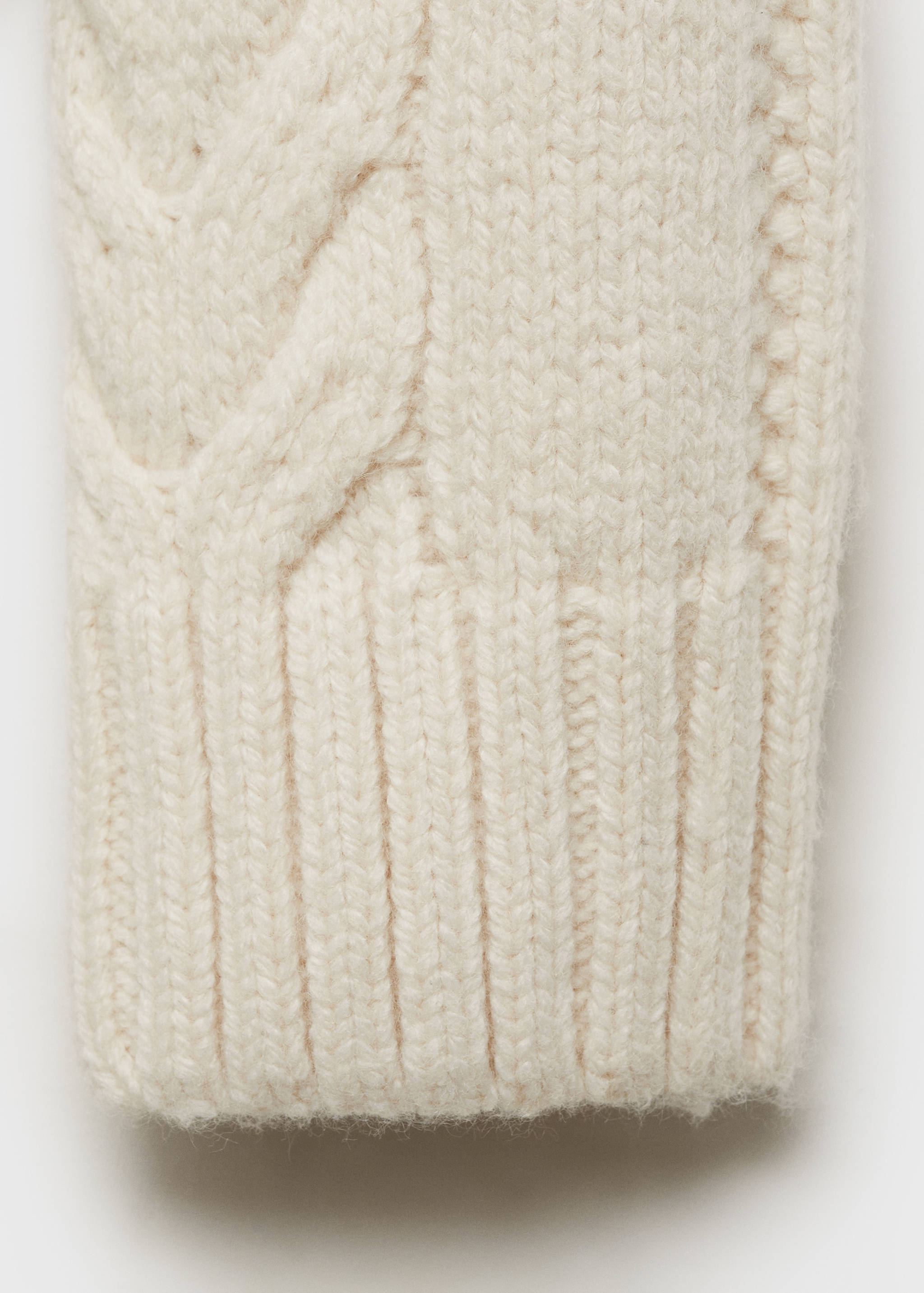 Braided sweater with perkins neck - Details of the article 0