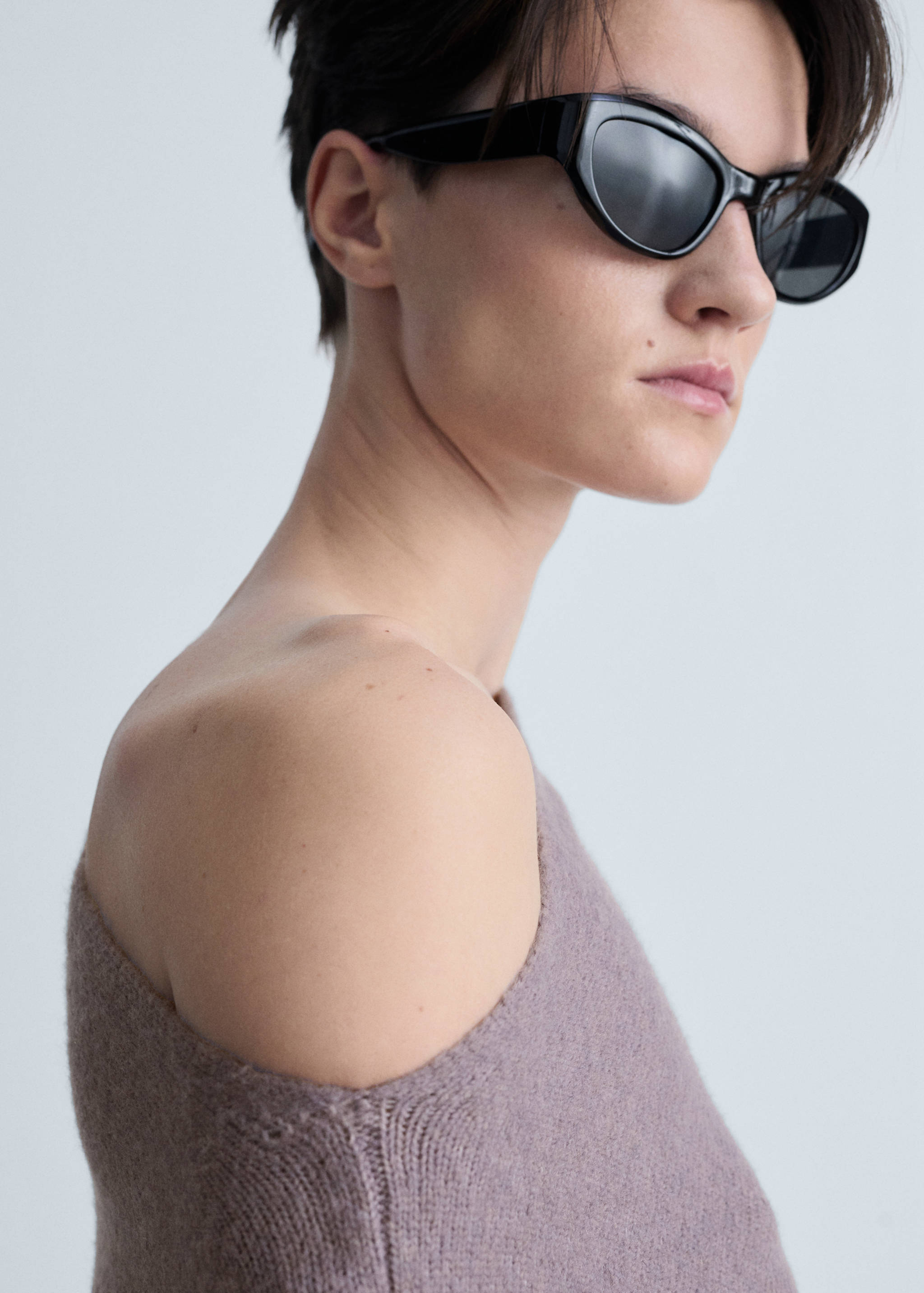 Pull-over asymétrique laine mélangée - Détail de l'article 1