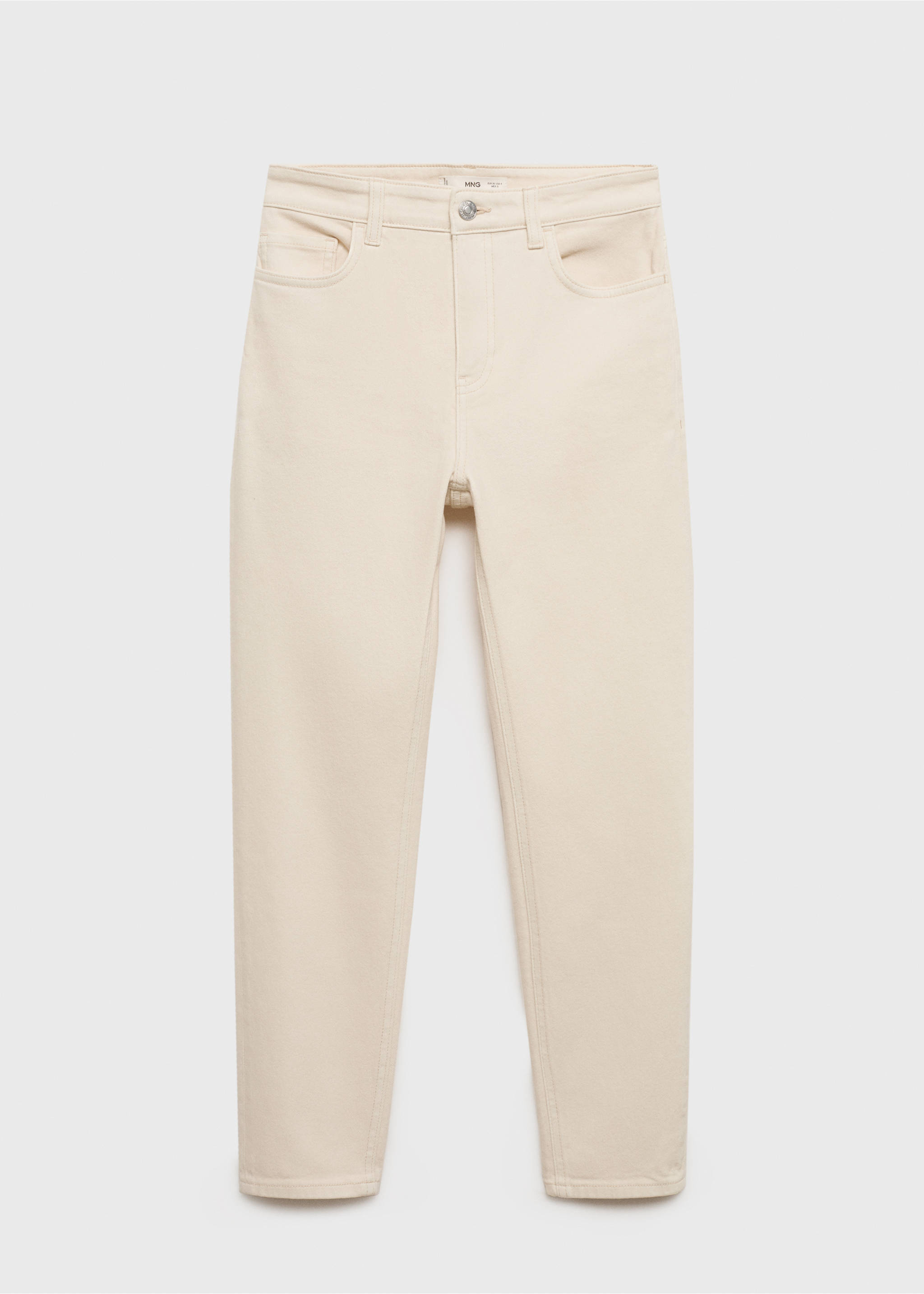 Jeans Newmom confort tiro alto - Artículo sin modelo, Crudo. Ref: 87033274-00.
