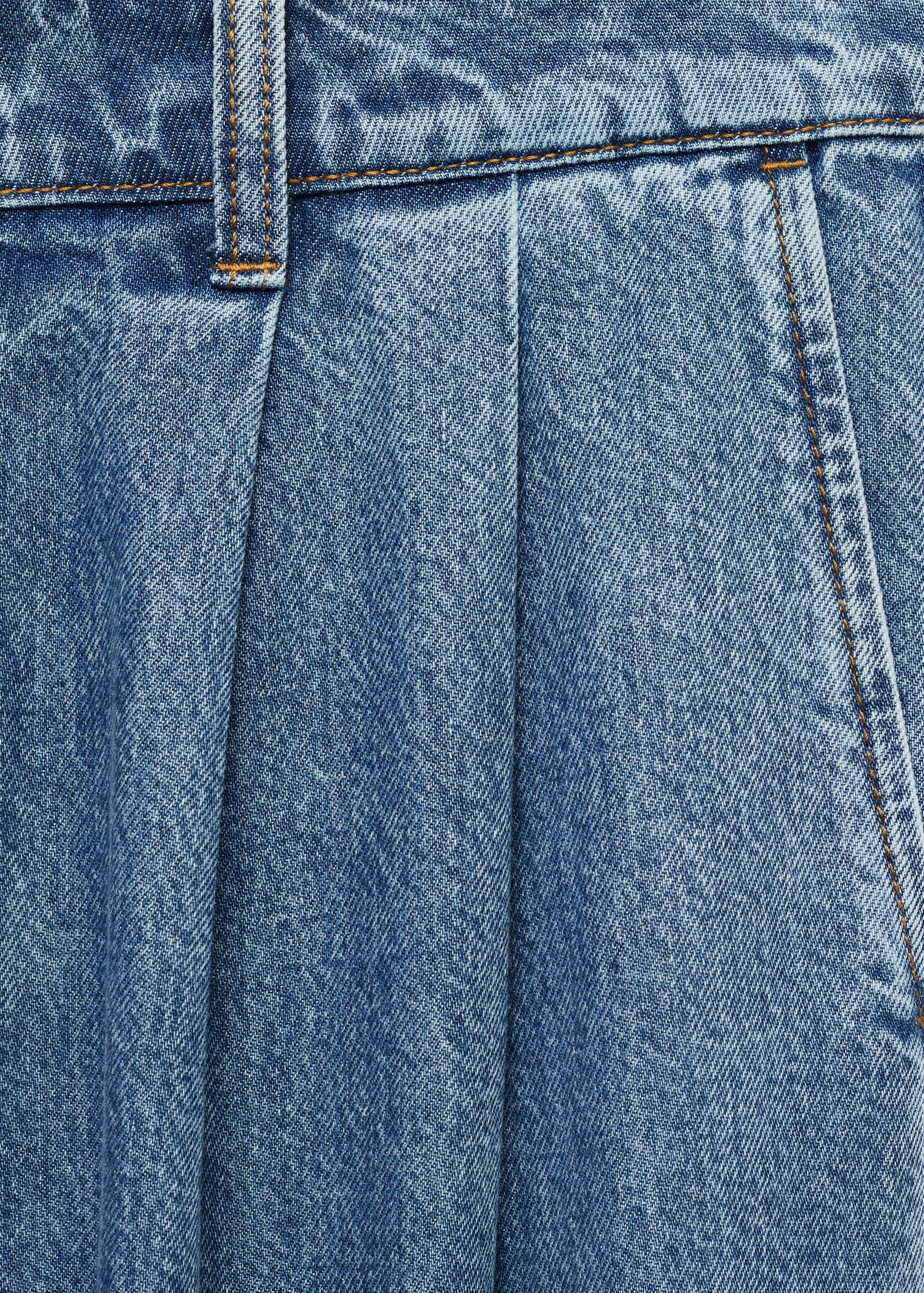Wide leg pleated jeans - Details of the article 0