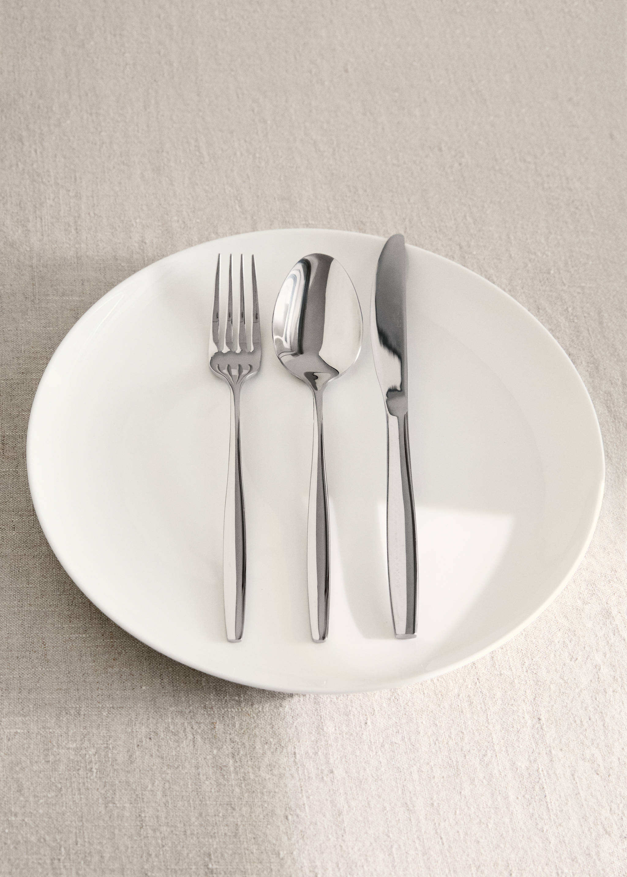 3-piece cutlery set in stainless steel with slim handles - Details of the article 7