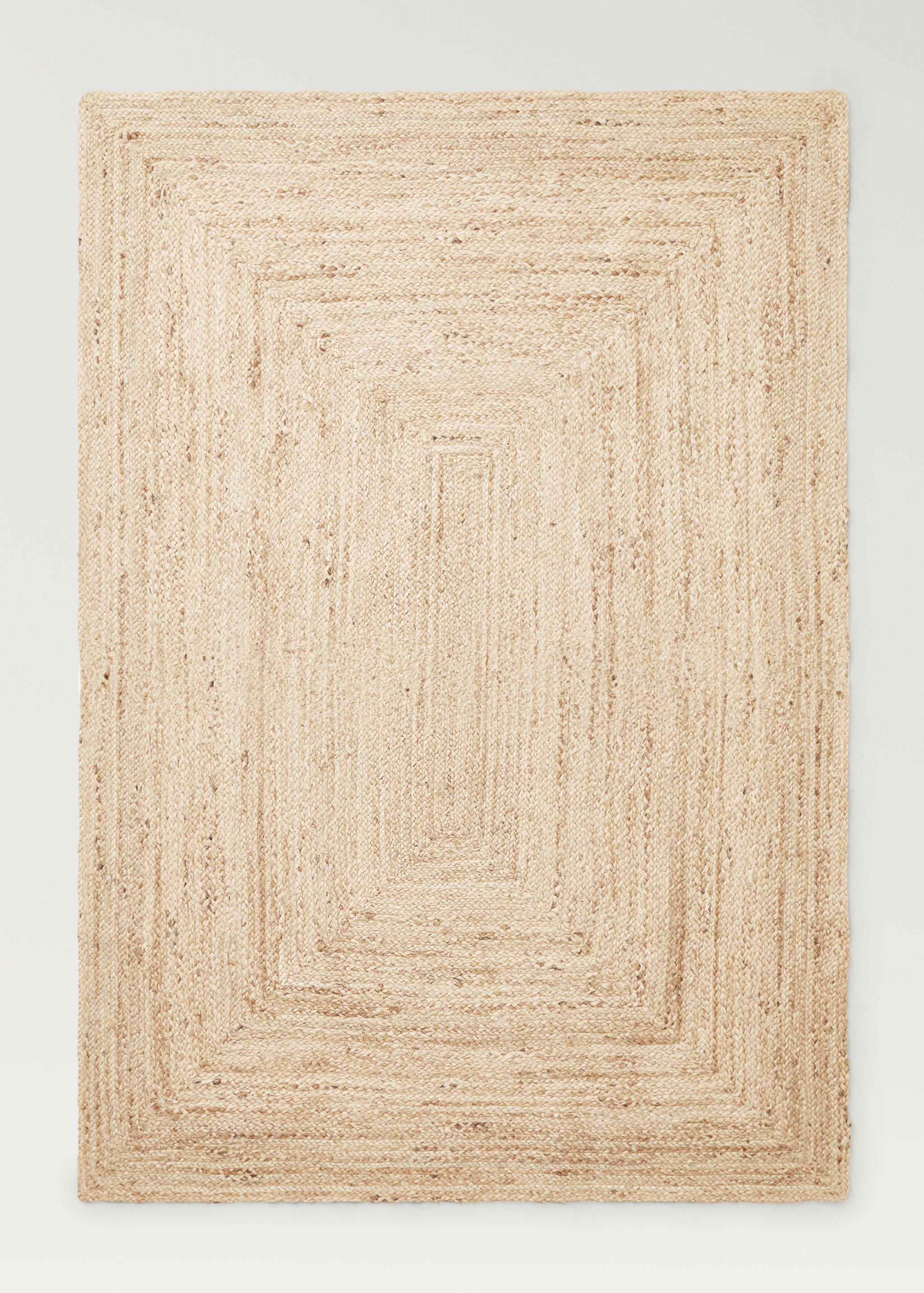 Großer Teppich aus gebleichter Jute mit Flechtdesign - Artikel ohne Model