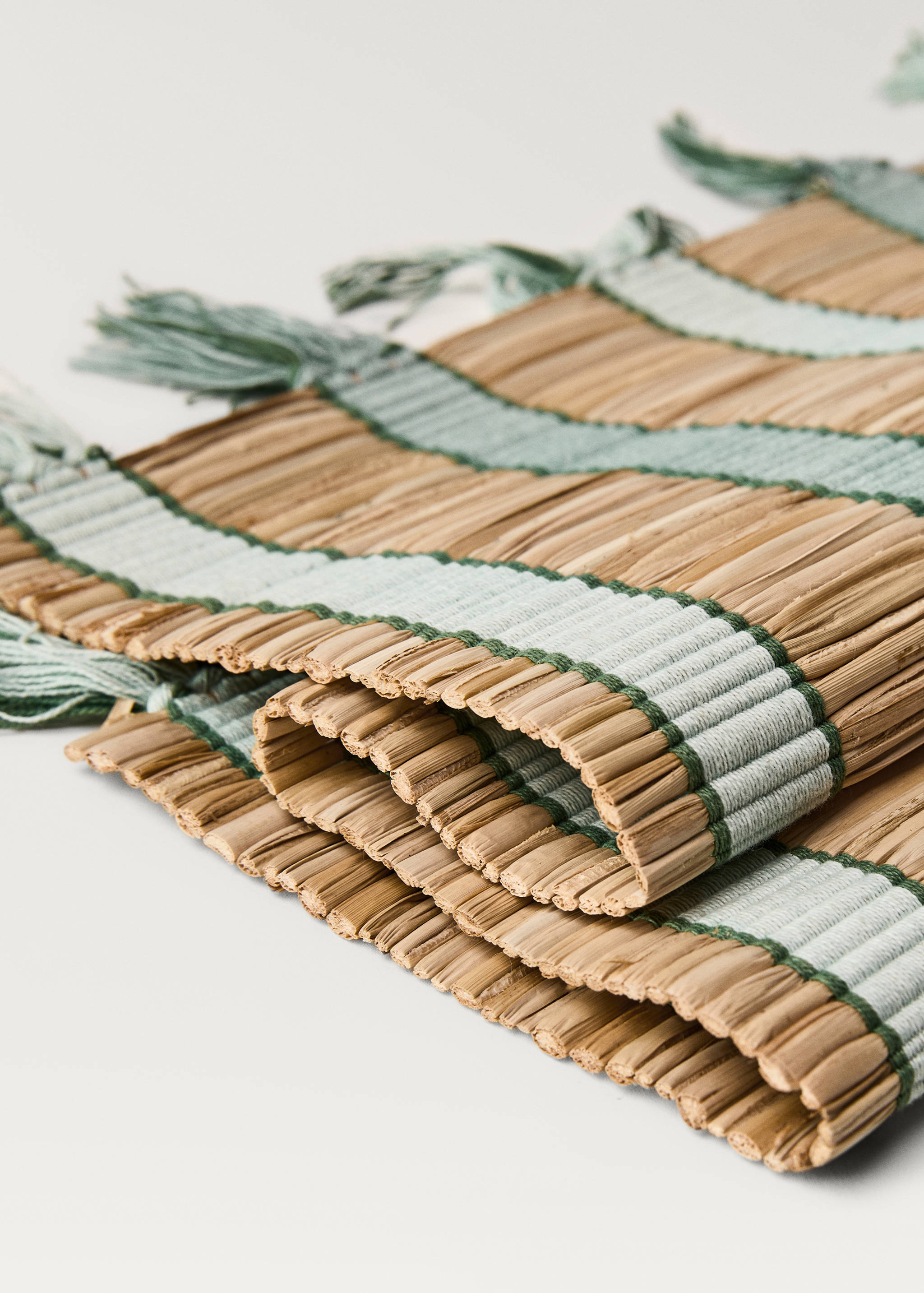 Sets de table en raphia rayés - Détail de l'article 1