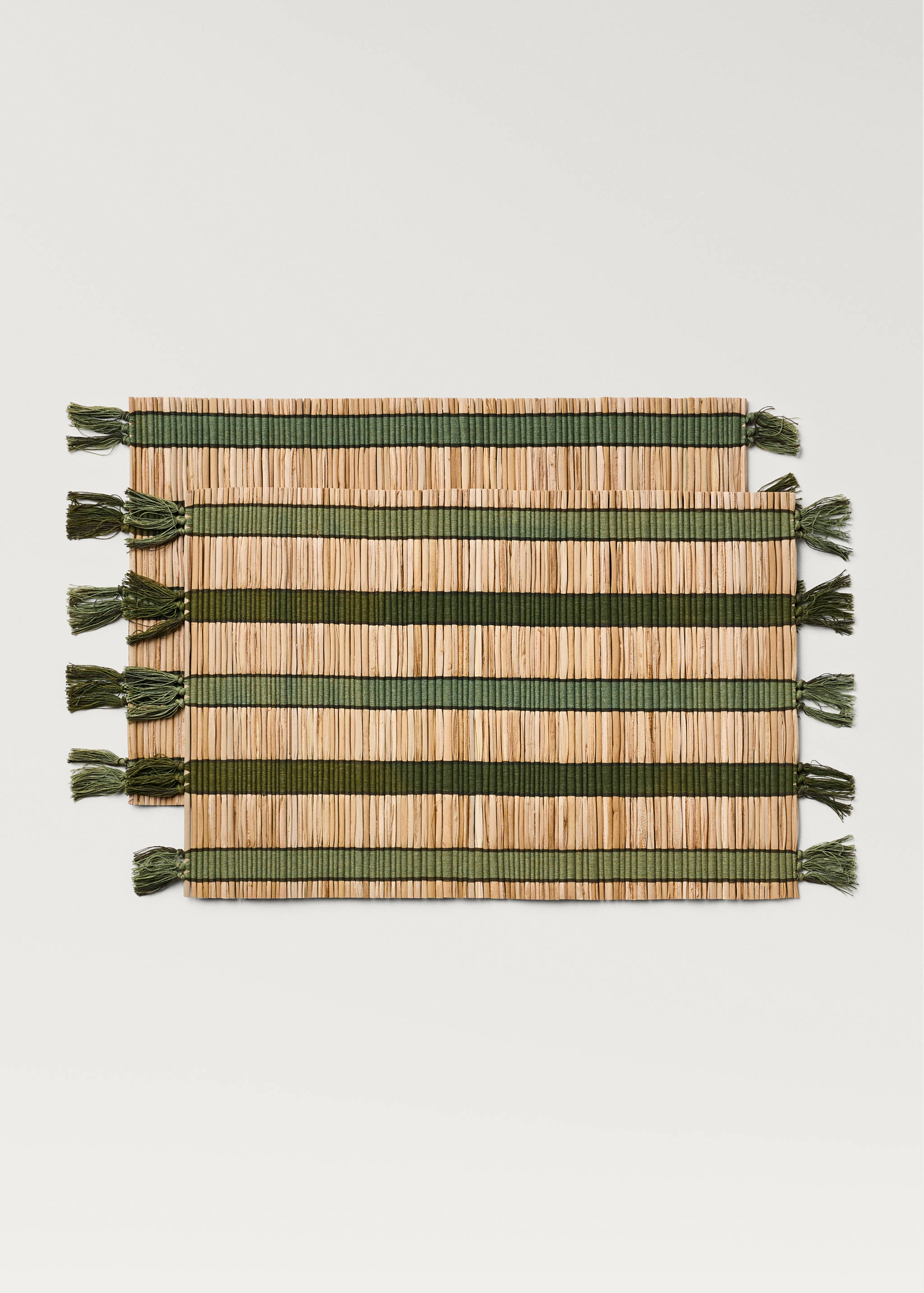 Striped raffia placemats - Article without model