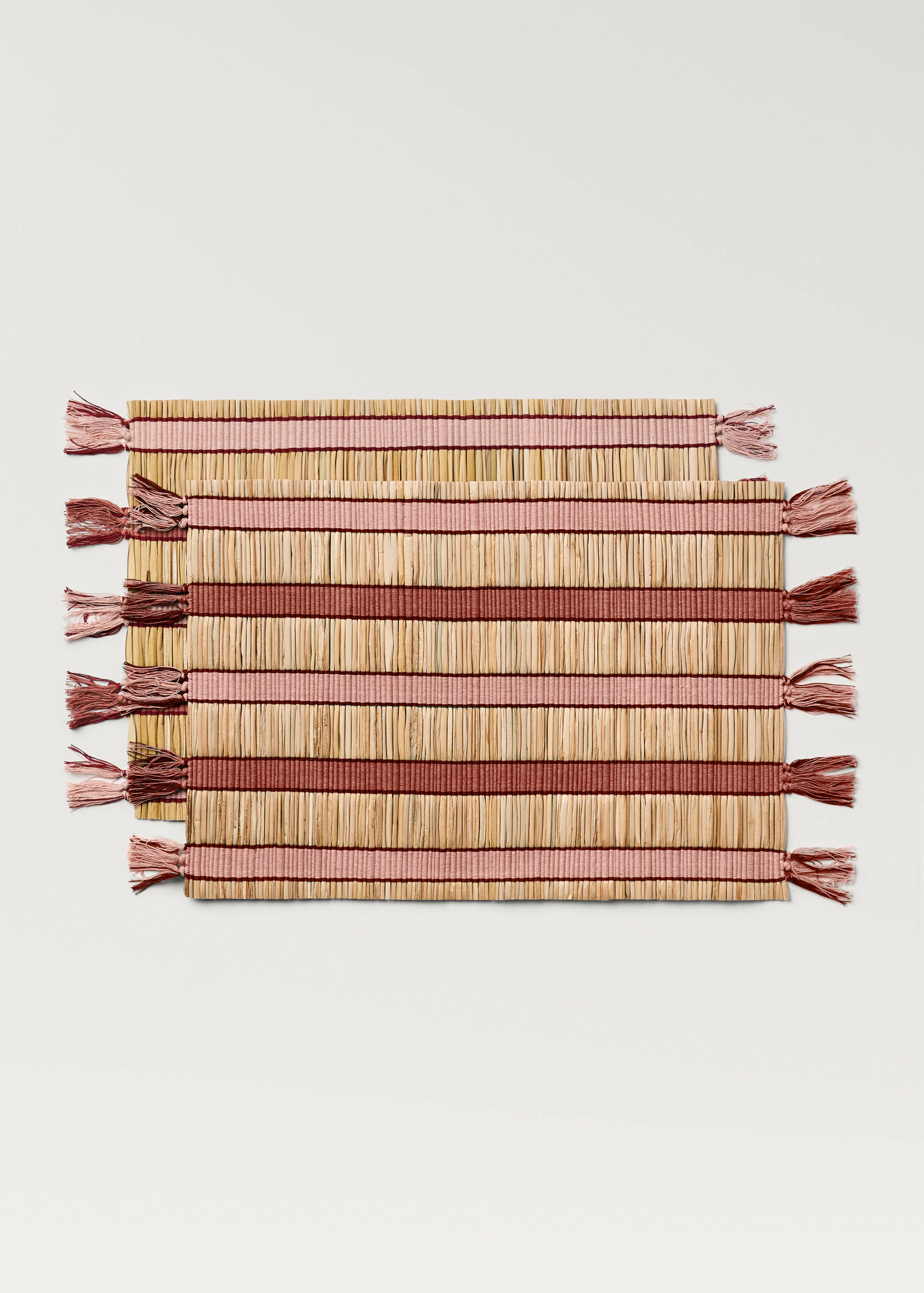 Sets de table en raphia rayés - Article sans modèle