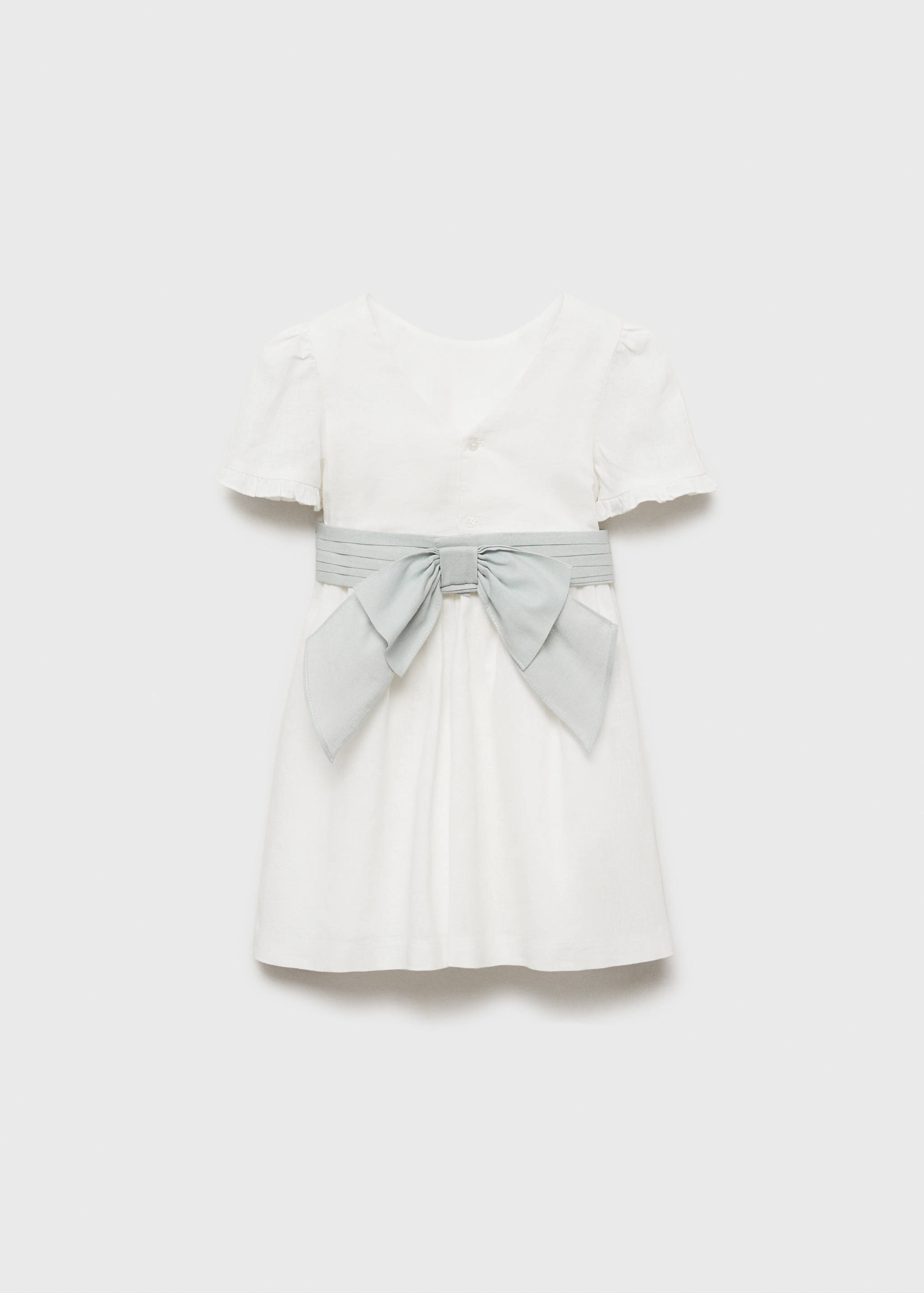 Bow linen-blend dress - Reverse of the article