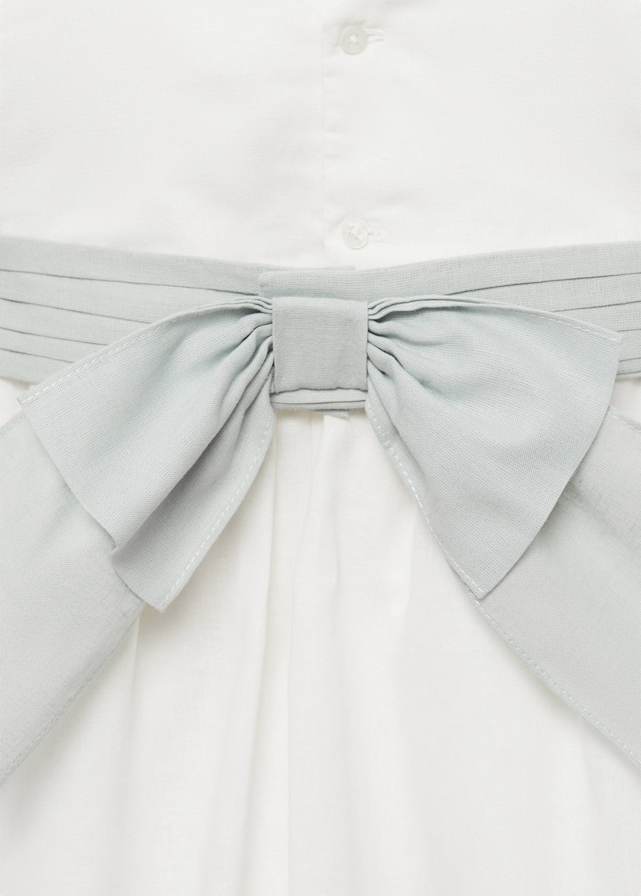 Bow linen-blend dress - Details of the article 0