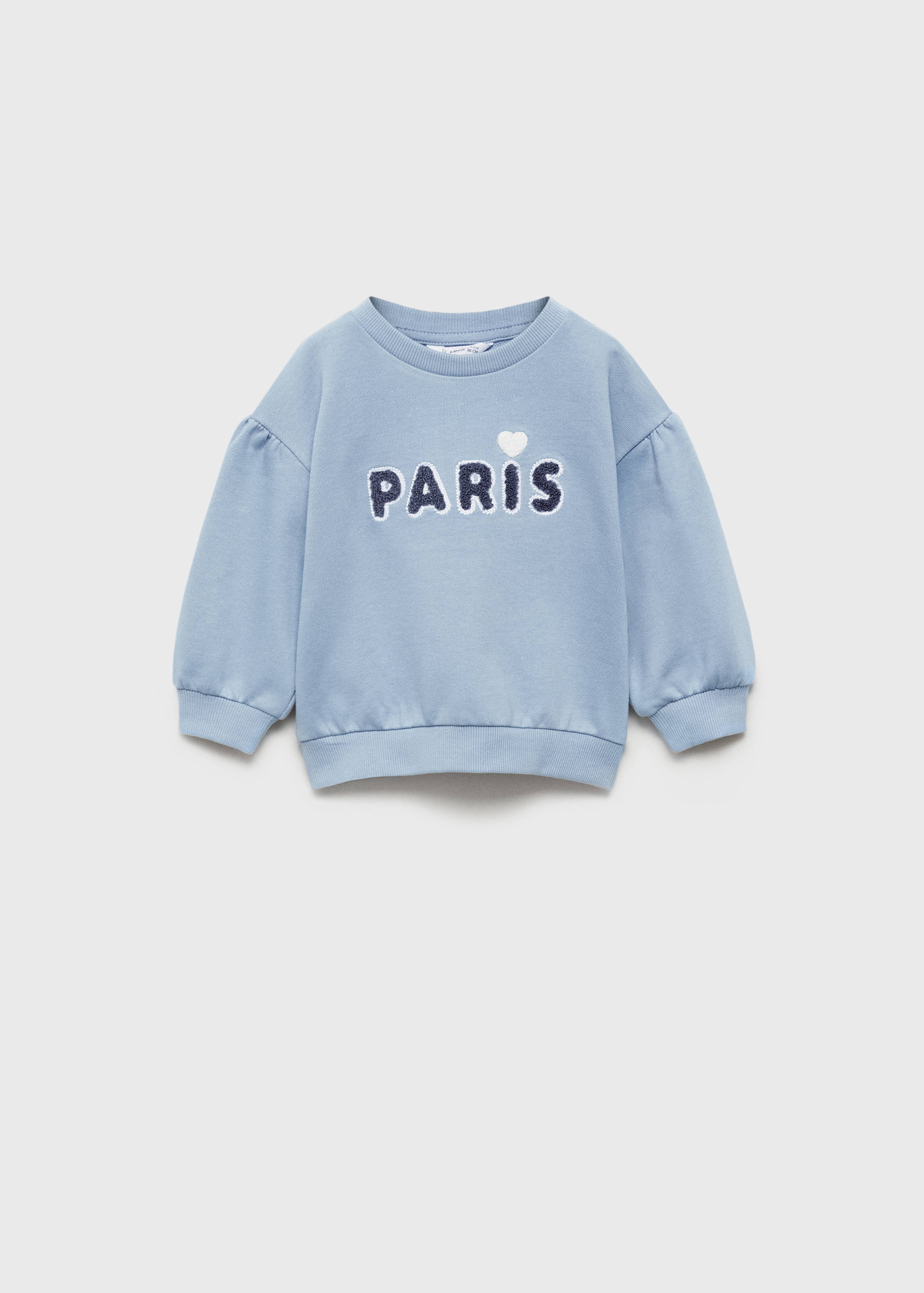 Embossed message cotton sweater - Article without model