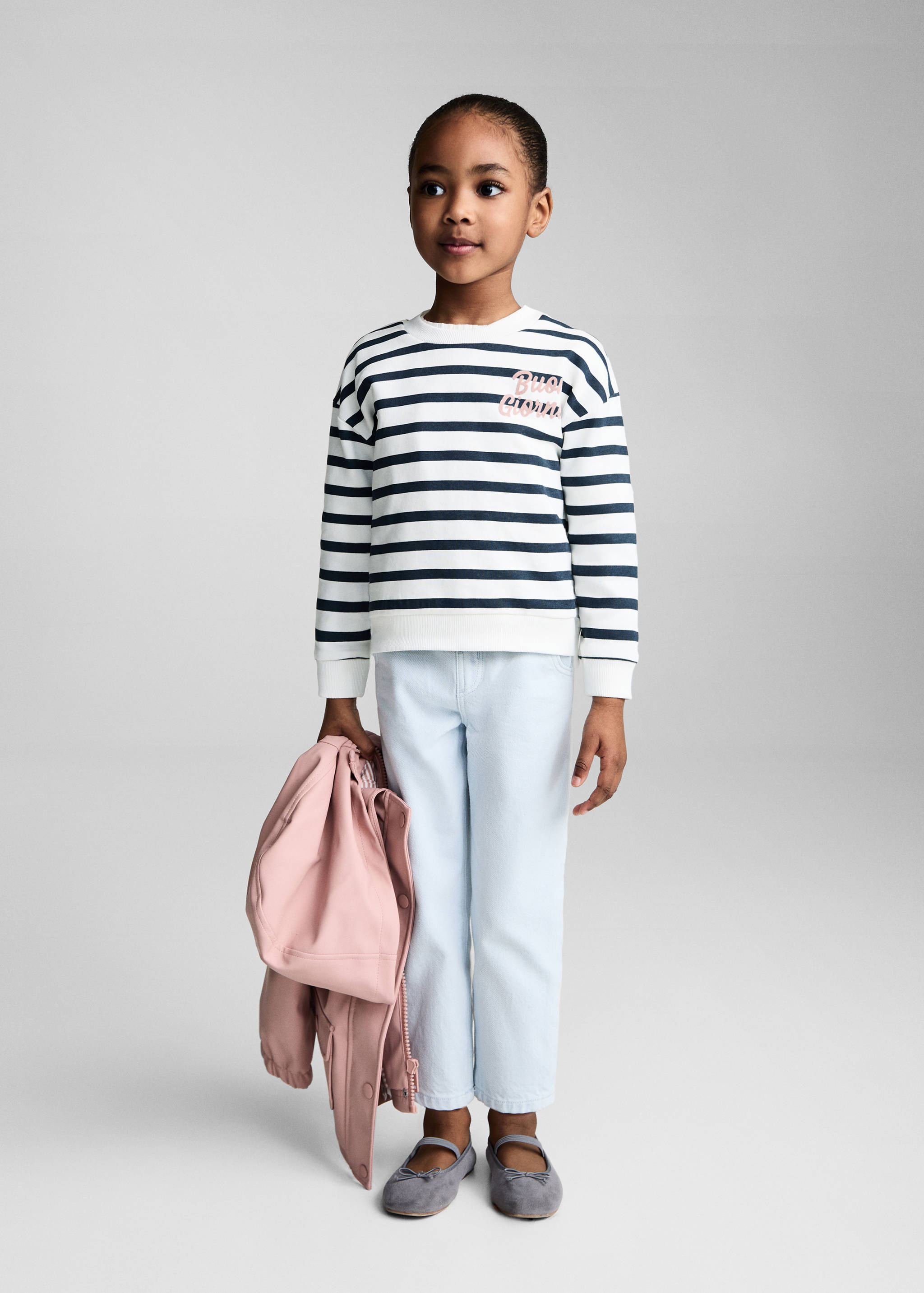 Message striped sweatshirt - General plane