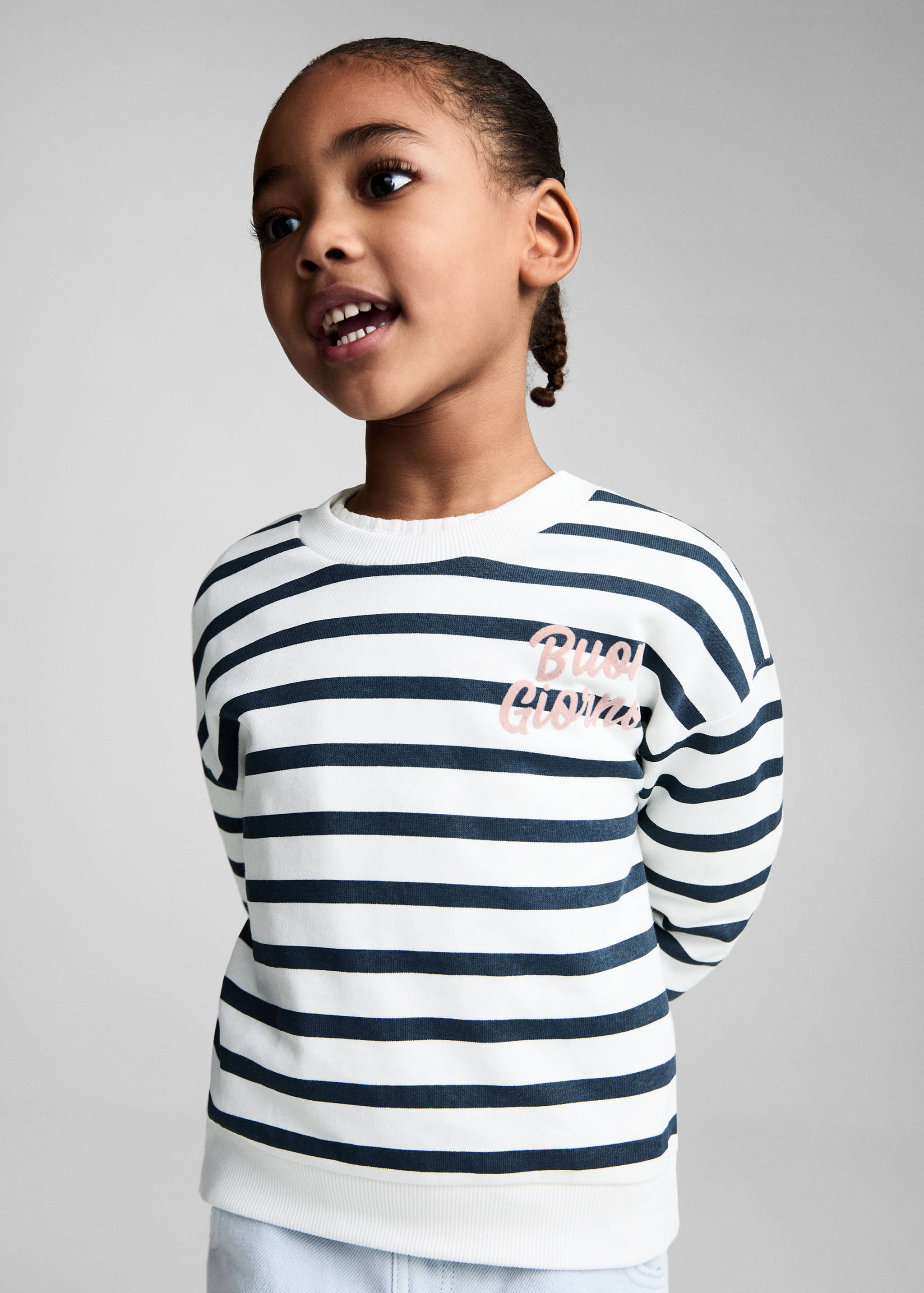 Message striped sweatshirt - Medium plane