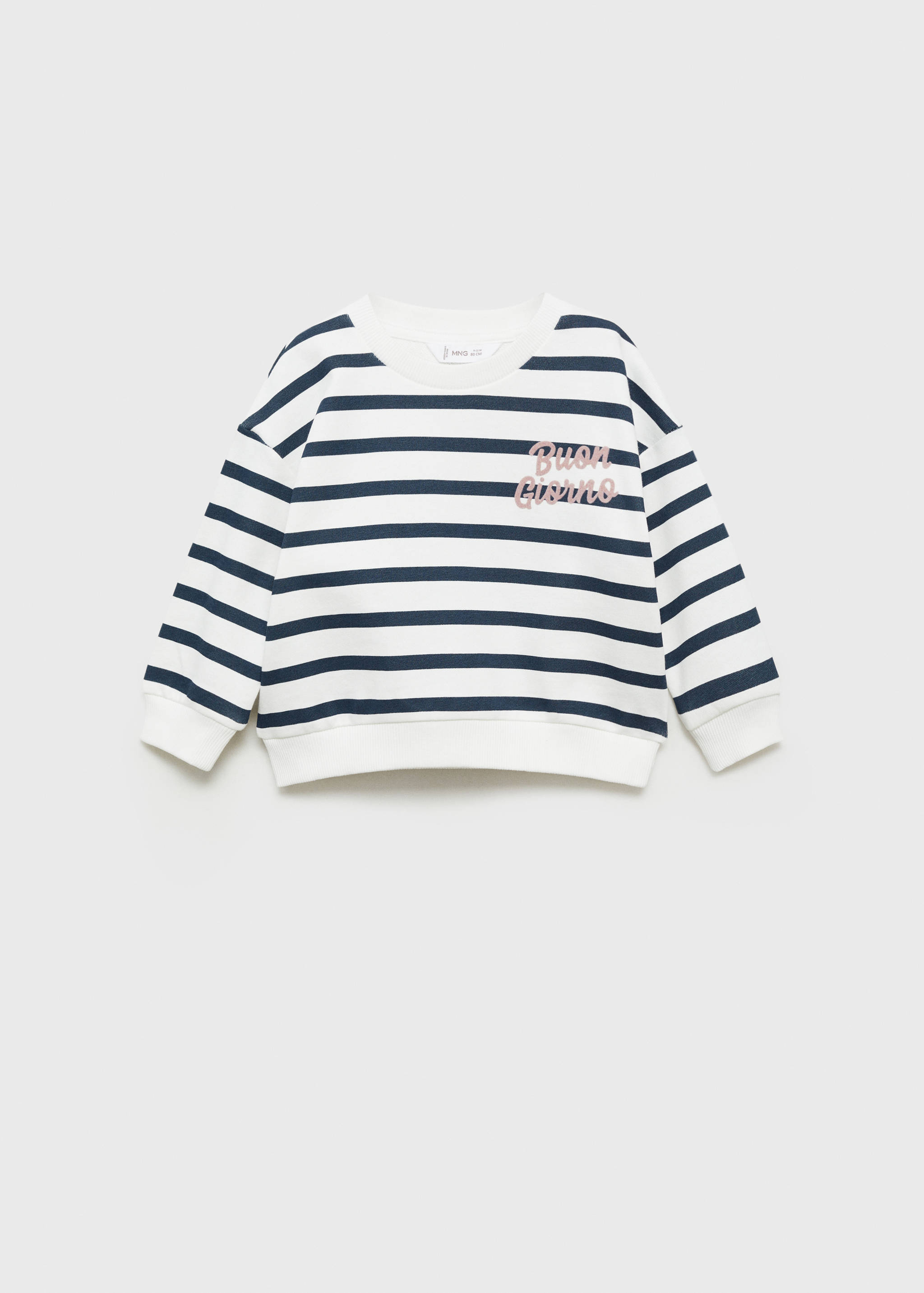 Message striped sweatshirt - Article without model