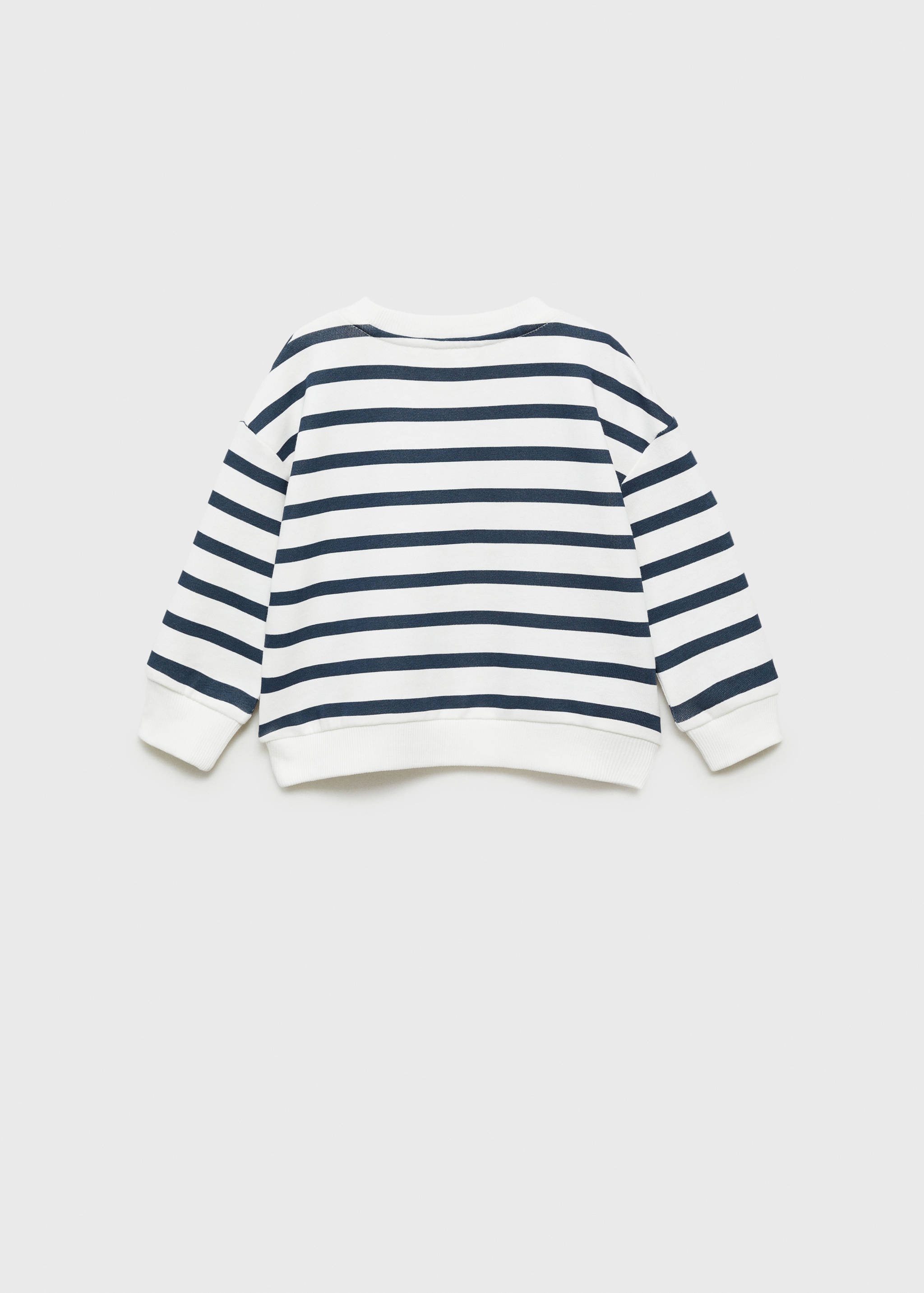 Message striped sweatshirt - Reverse of the article