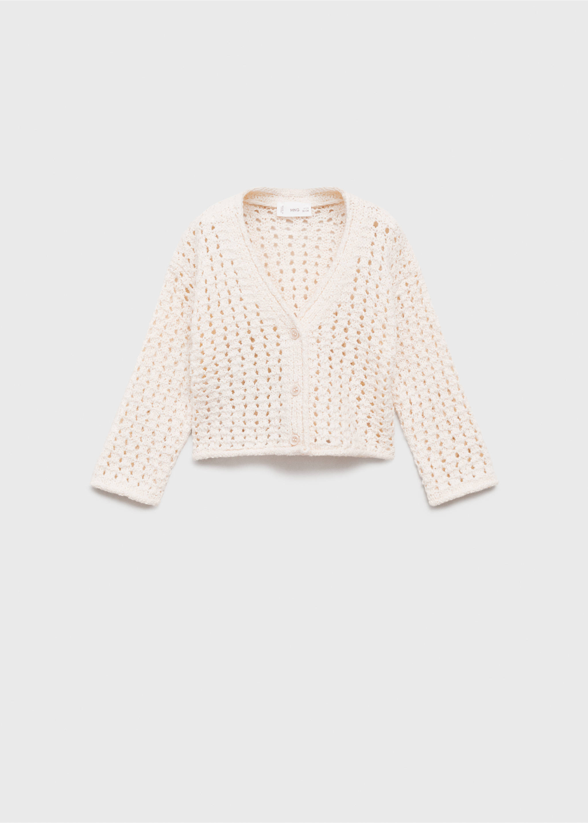 Кардиган ажурной вязки - Изделие без модели, Экрю. Ref: 87033650-00.