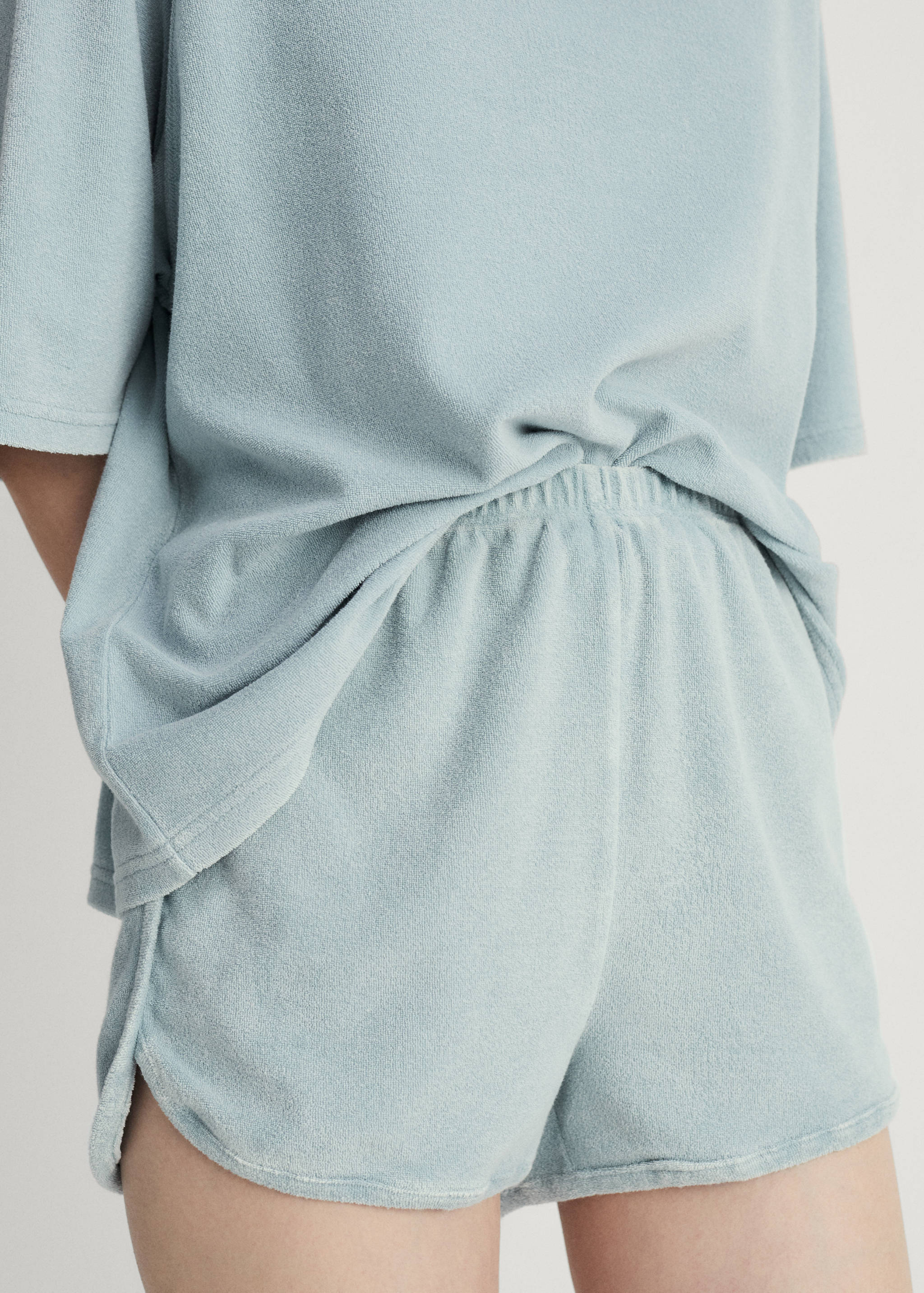 Terry cotton overdyed shorts - Details of the article 2