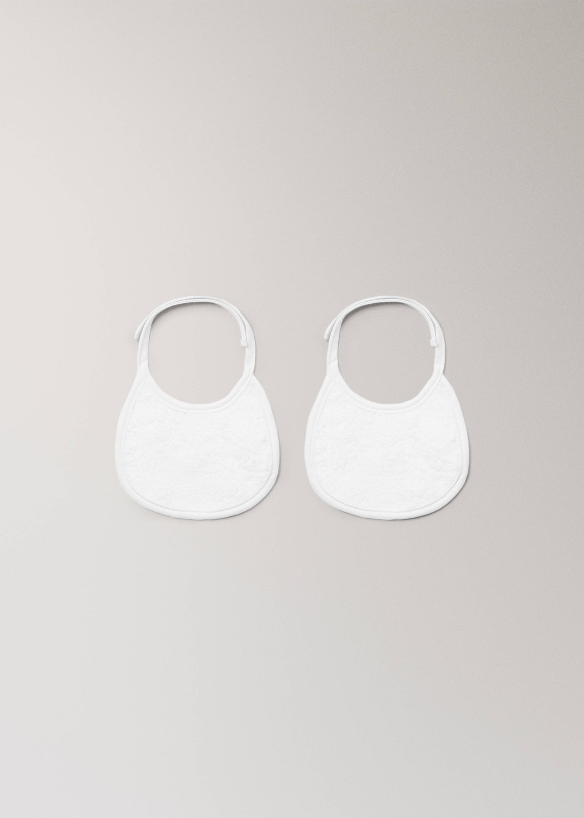 Cotton gauze bib - Article without model, Ecru. Ref: 87033655-00.