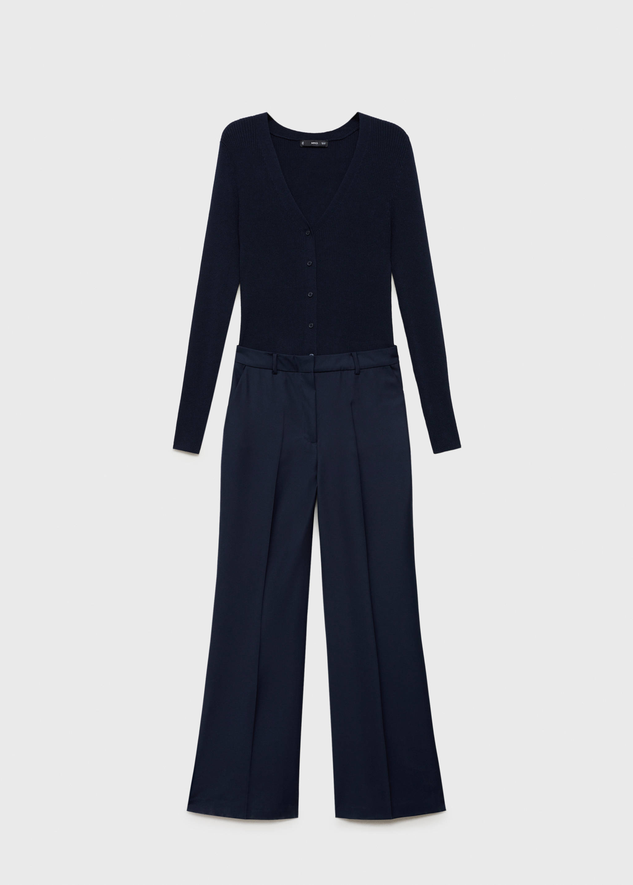 Contrast-bodice long jumpsuit - Article without model