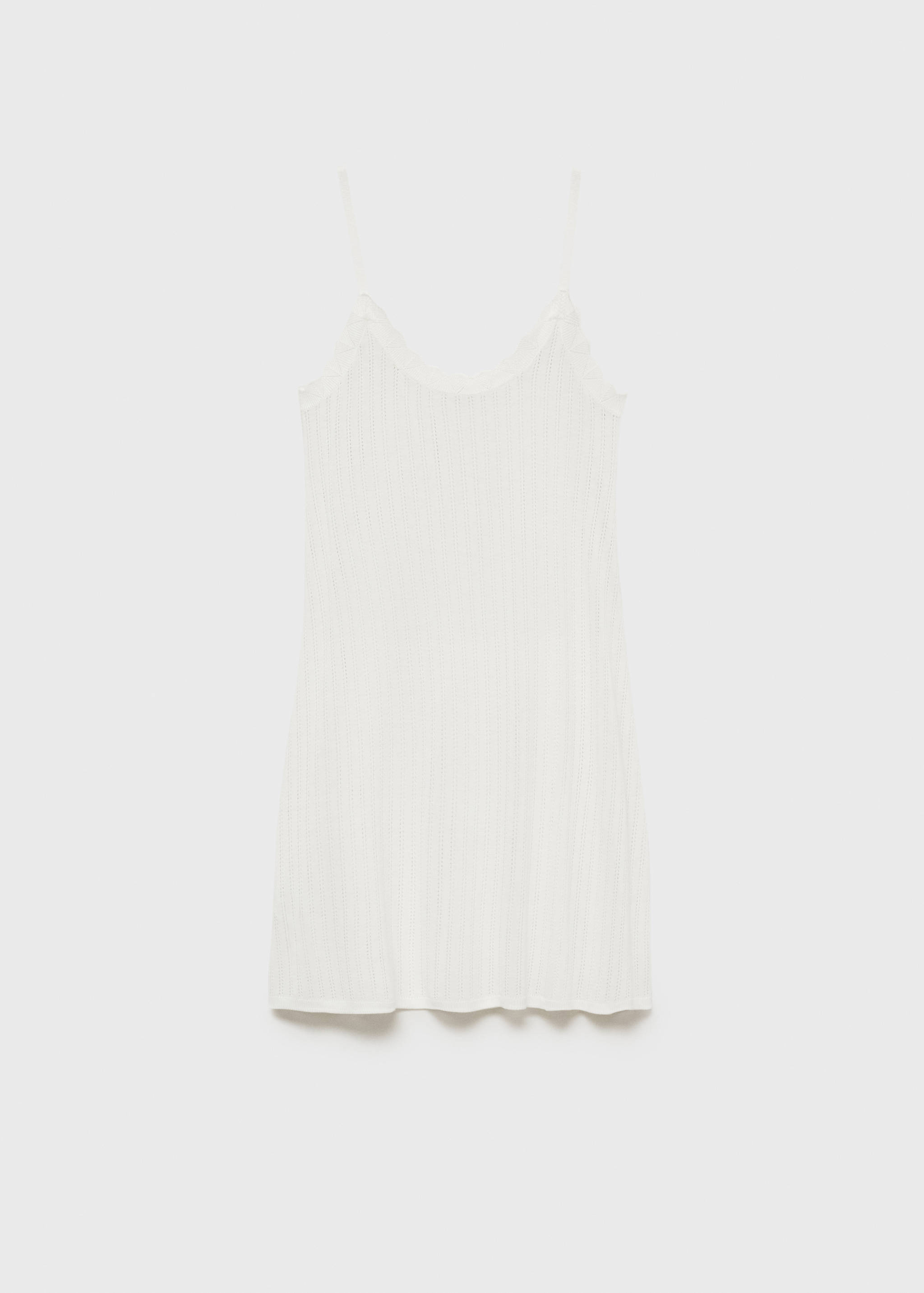 Camisa de noite com pormenor de malha rendada - Artigo sem modelo