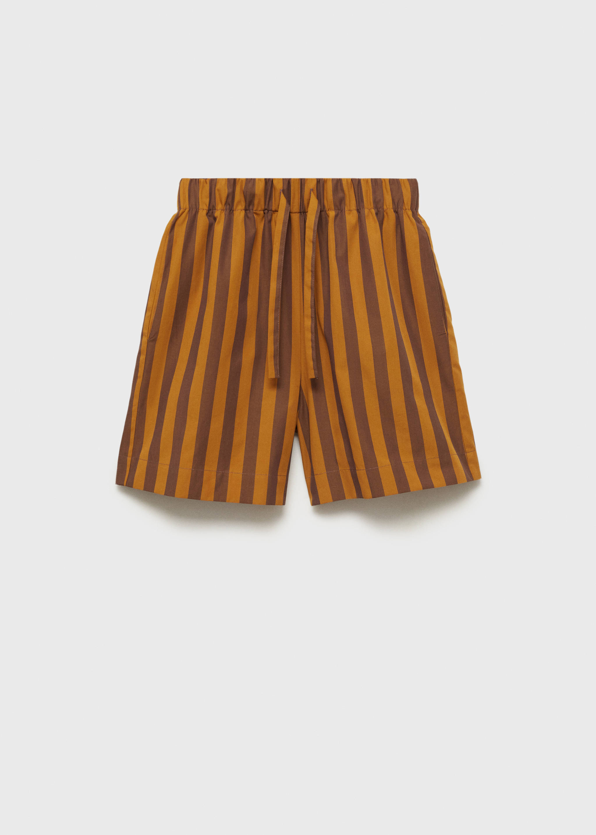 Woven two-tone striped shorts - Article without model