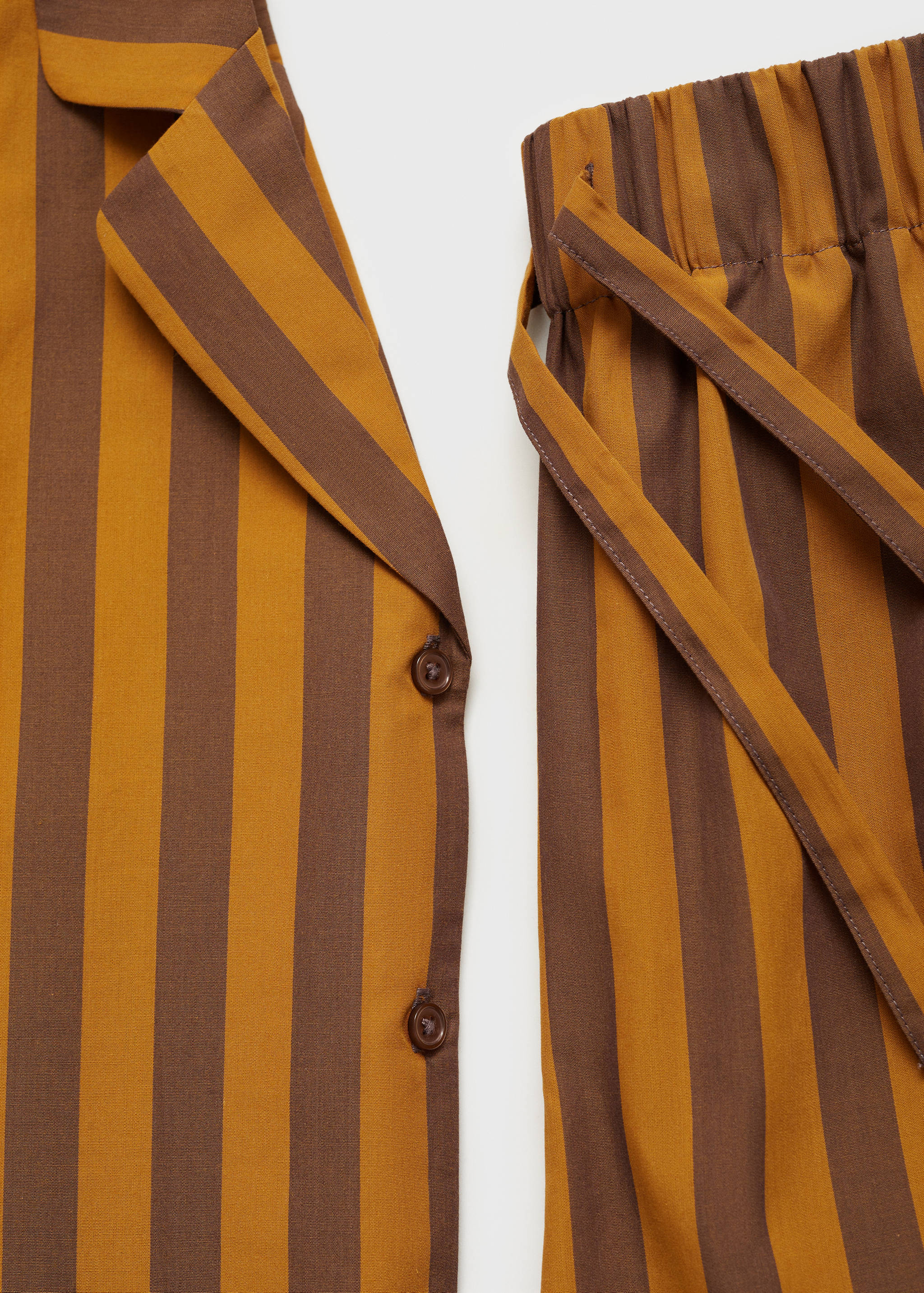 Woven two-tone striped shorts - Details of the article 0