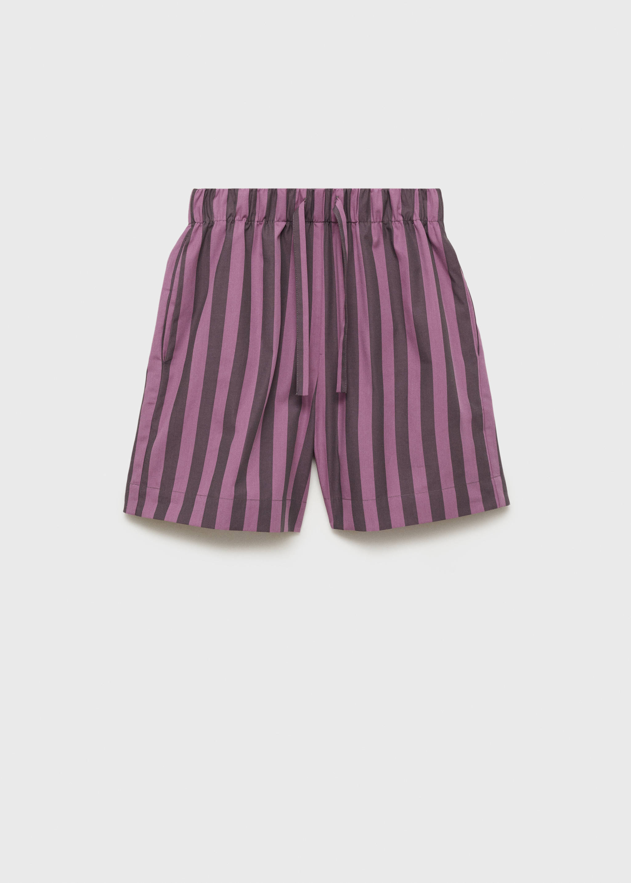 Woven two-tone striped shorts - Article without model
