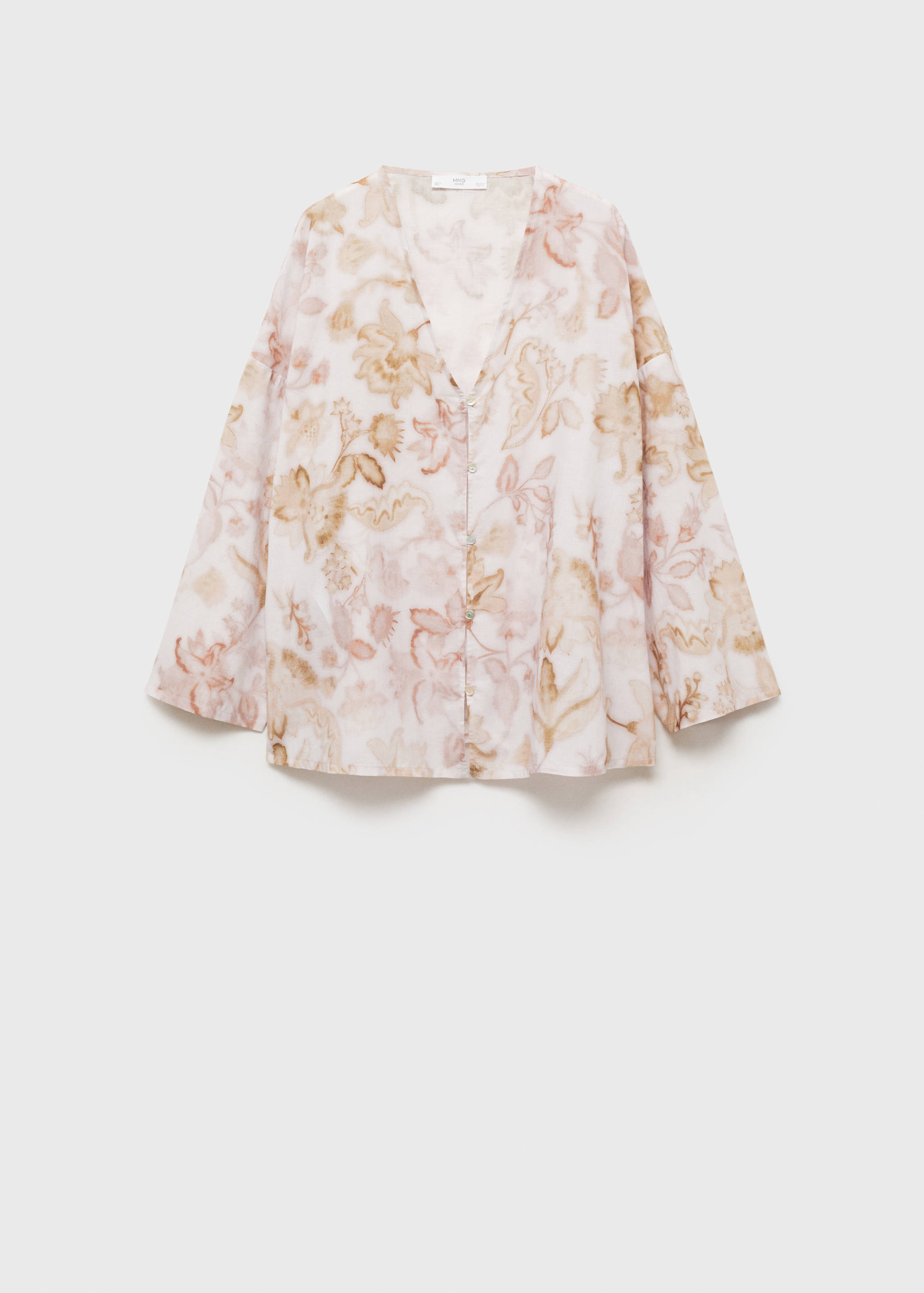 Chemise de pyjama détails fleuris - Article sans modèle