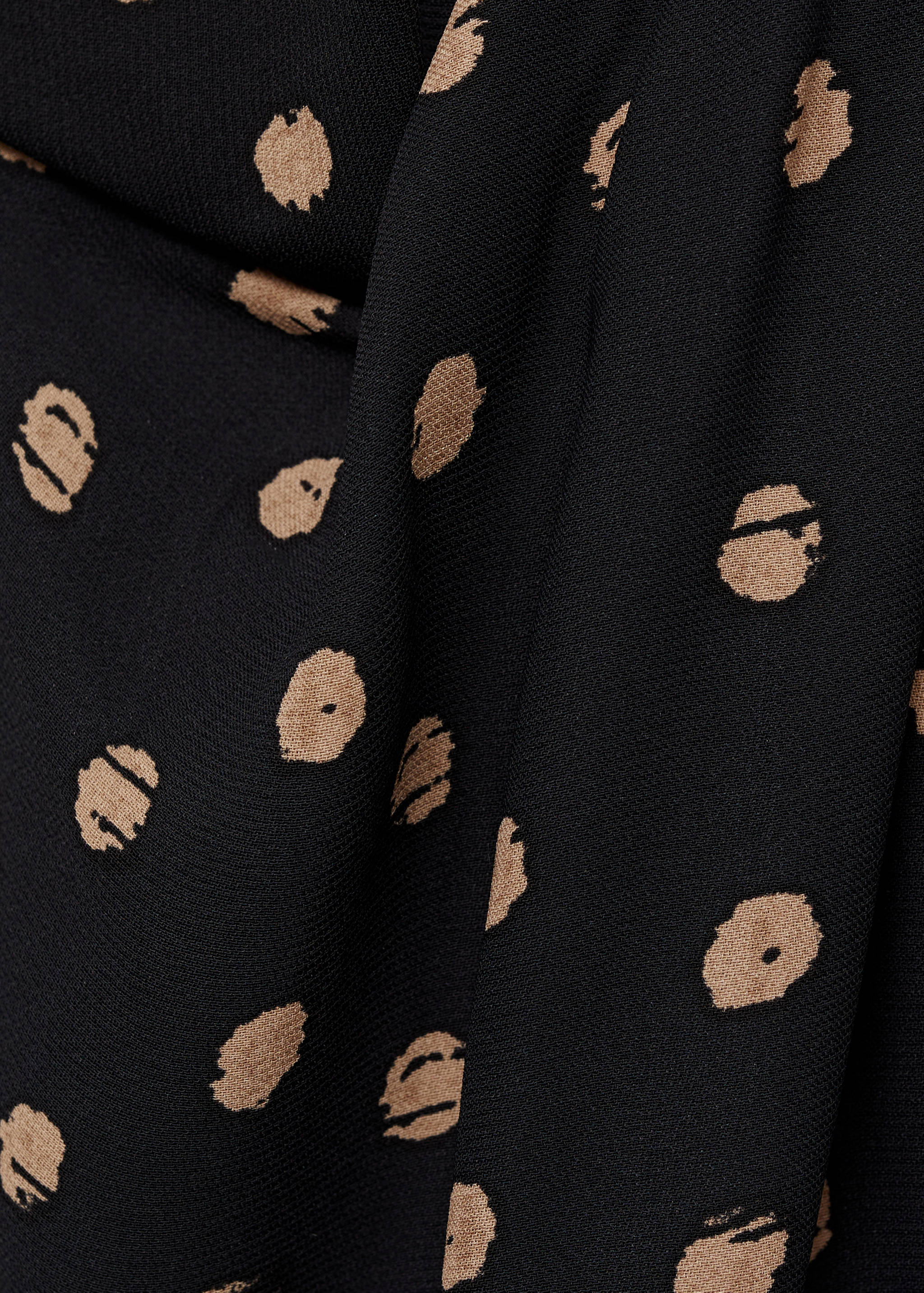 Polka-dot blouse with draped collar - Details of the article 8