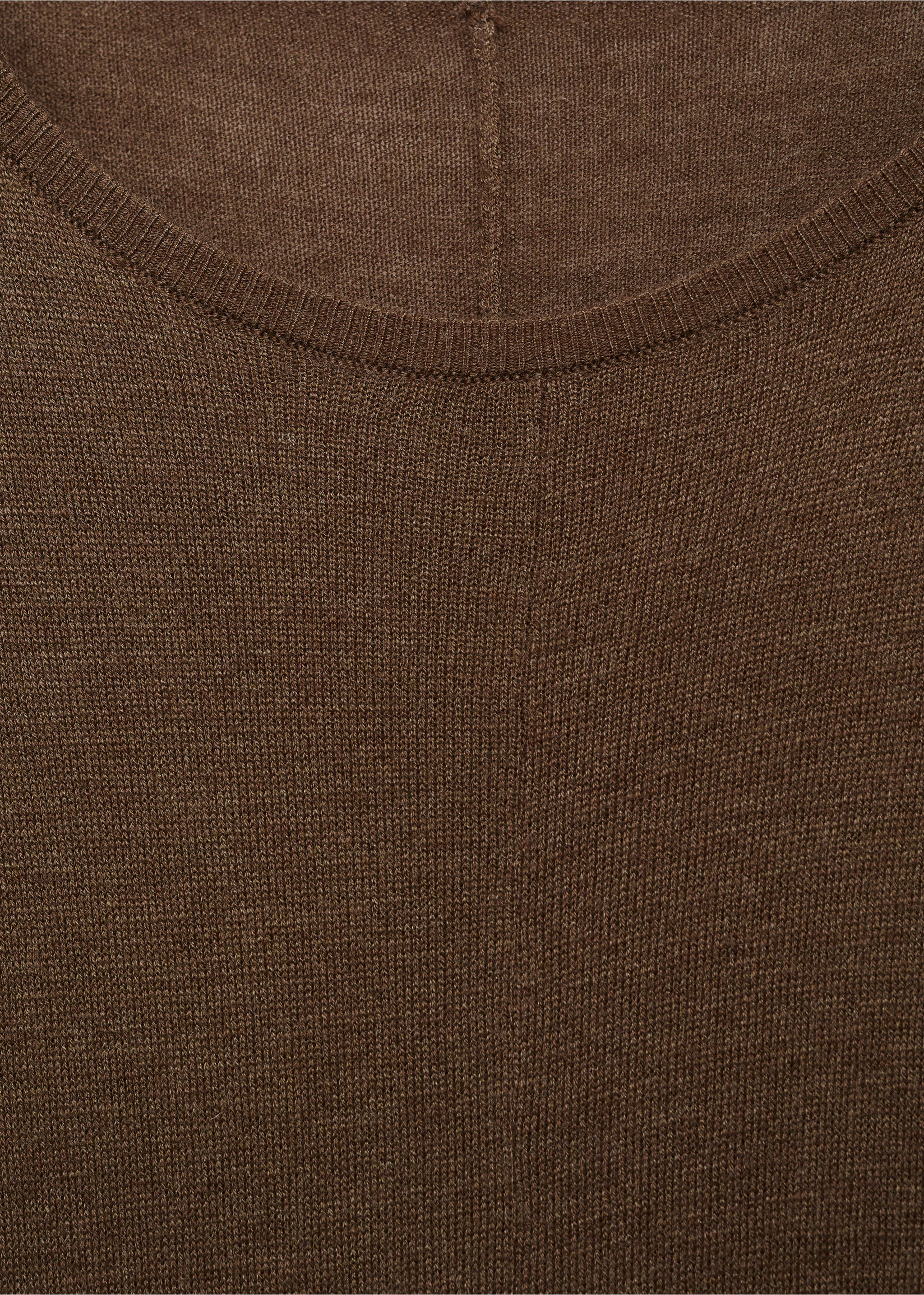 Asymmetrical low-knit dress - Details of the article 0, Caramel. Ref: 87034072-00.