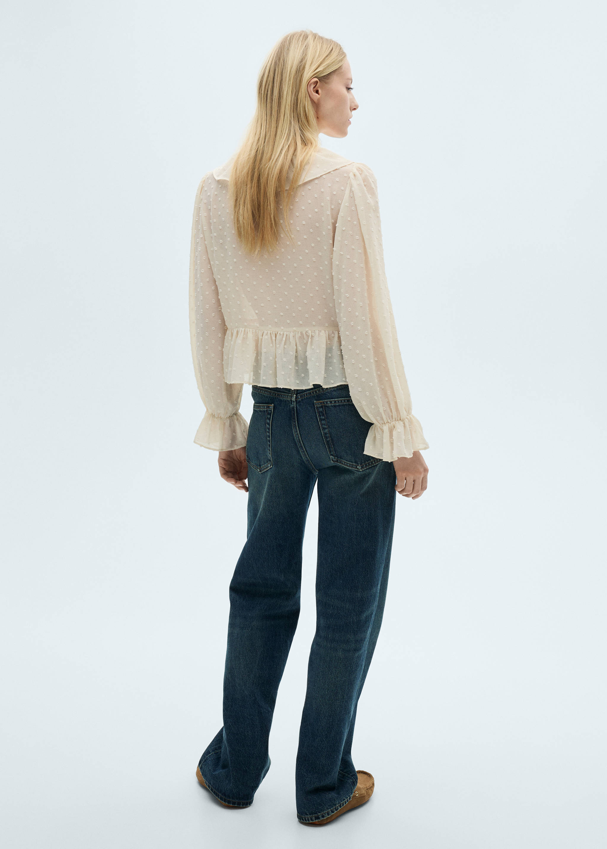 Μπλούζα με βολάν και δεσίματα - Πίσω όψη προϊόντος