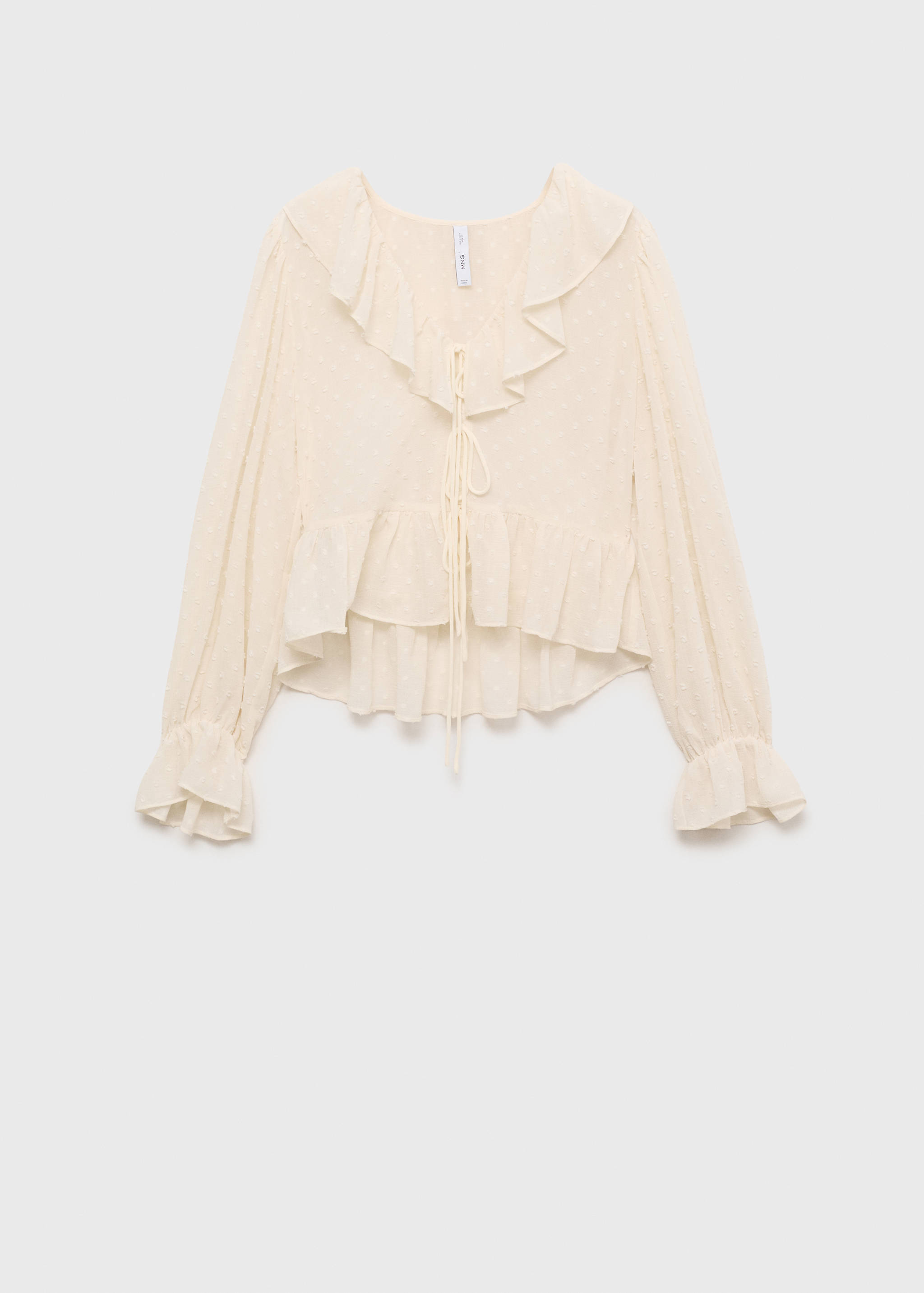 Μπλούζα με βολάν και δεσίματα - Προϊόν χωρίς μοντέλο