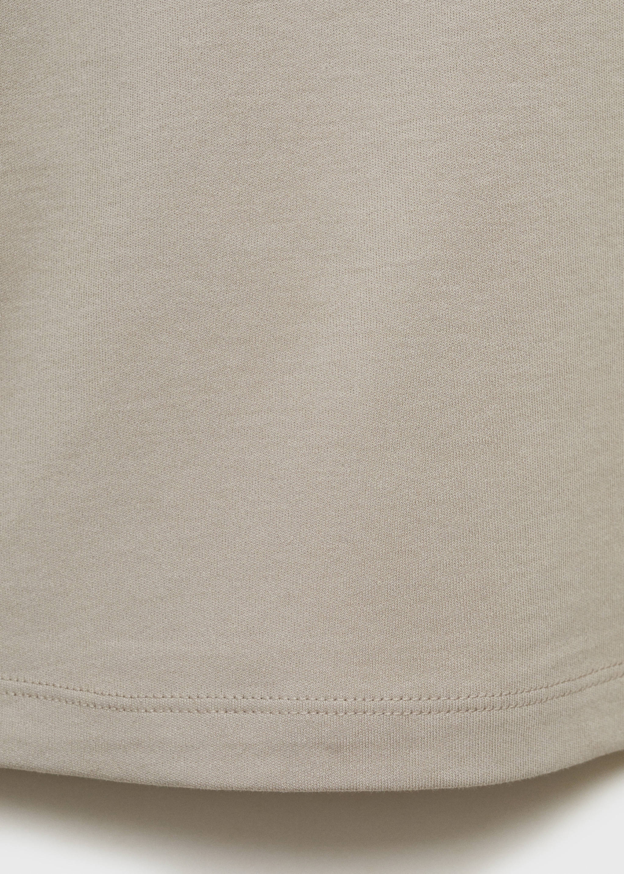 V-neck cotton T-shirt - Details of the article 0