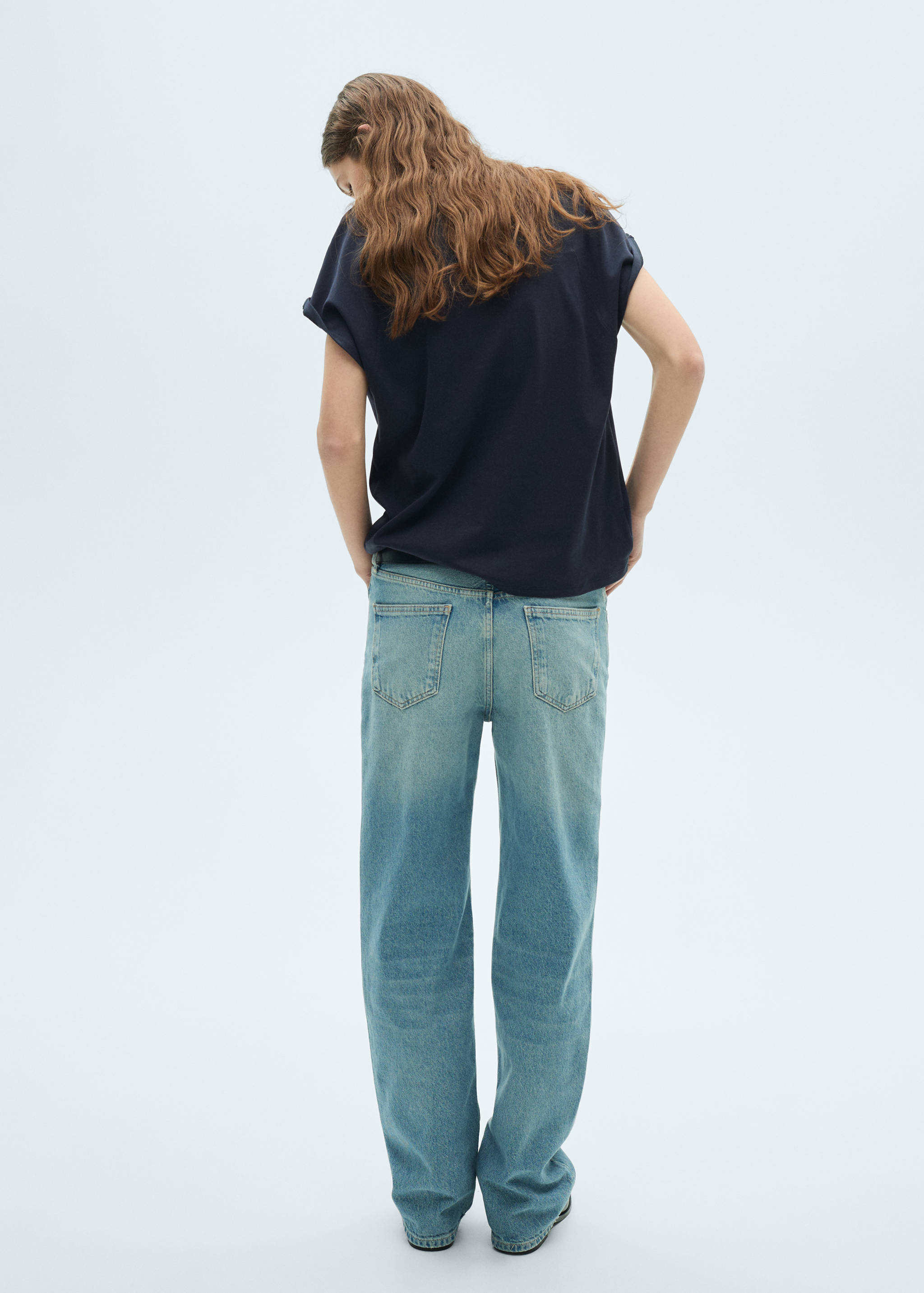 Rounded neck cotton t-shirt - Reverse of the article