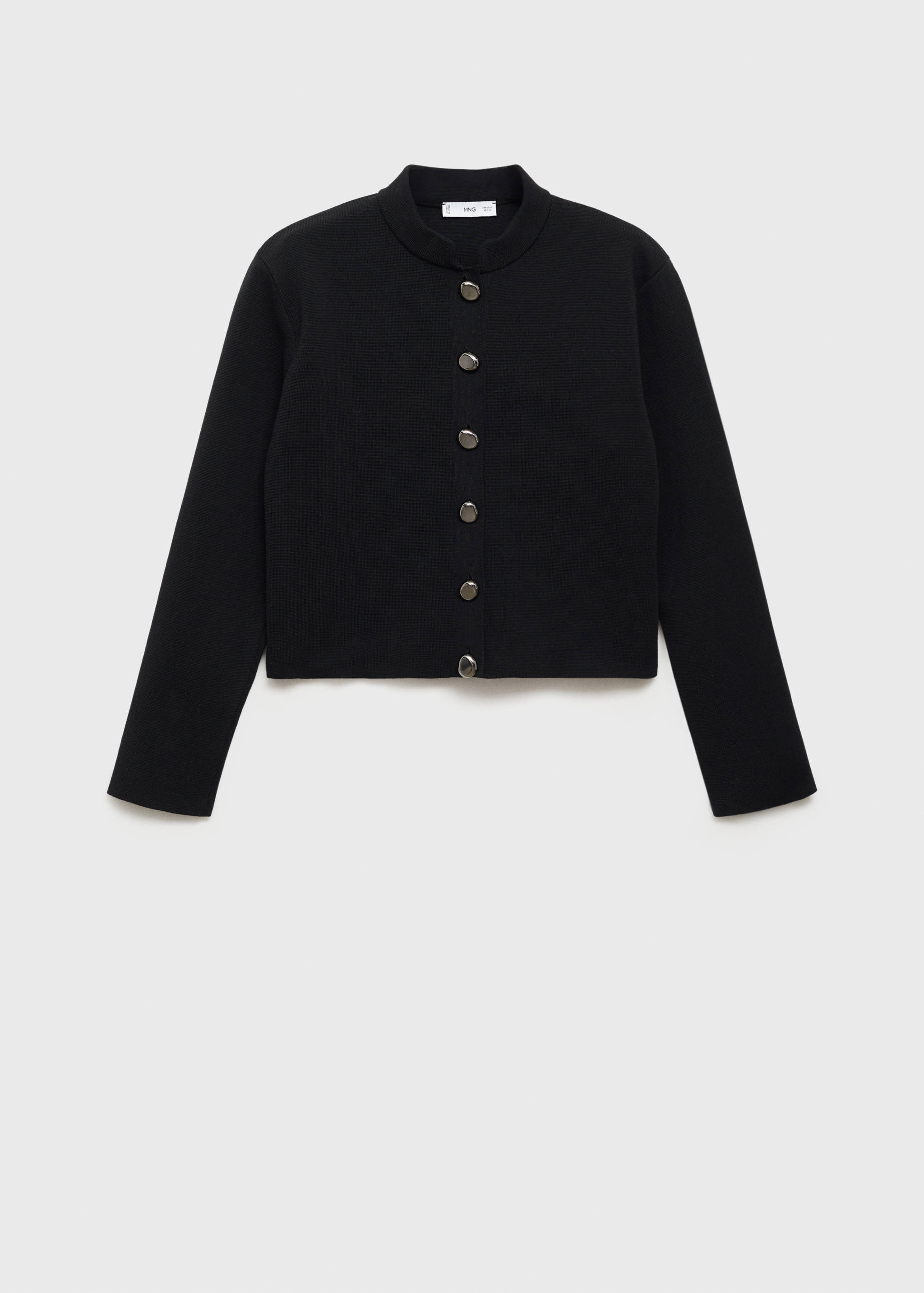 Jacket with jewel-button strip collar - Article without model