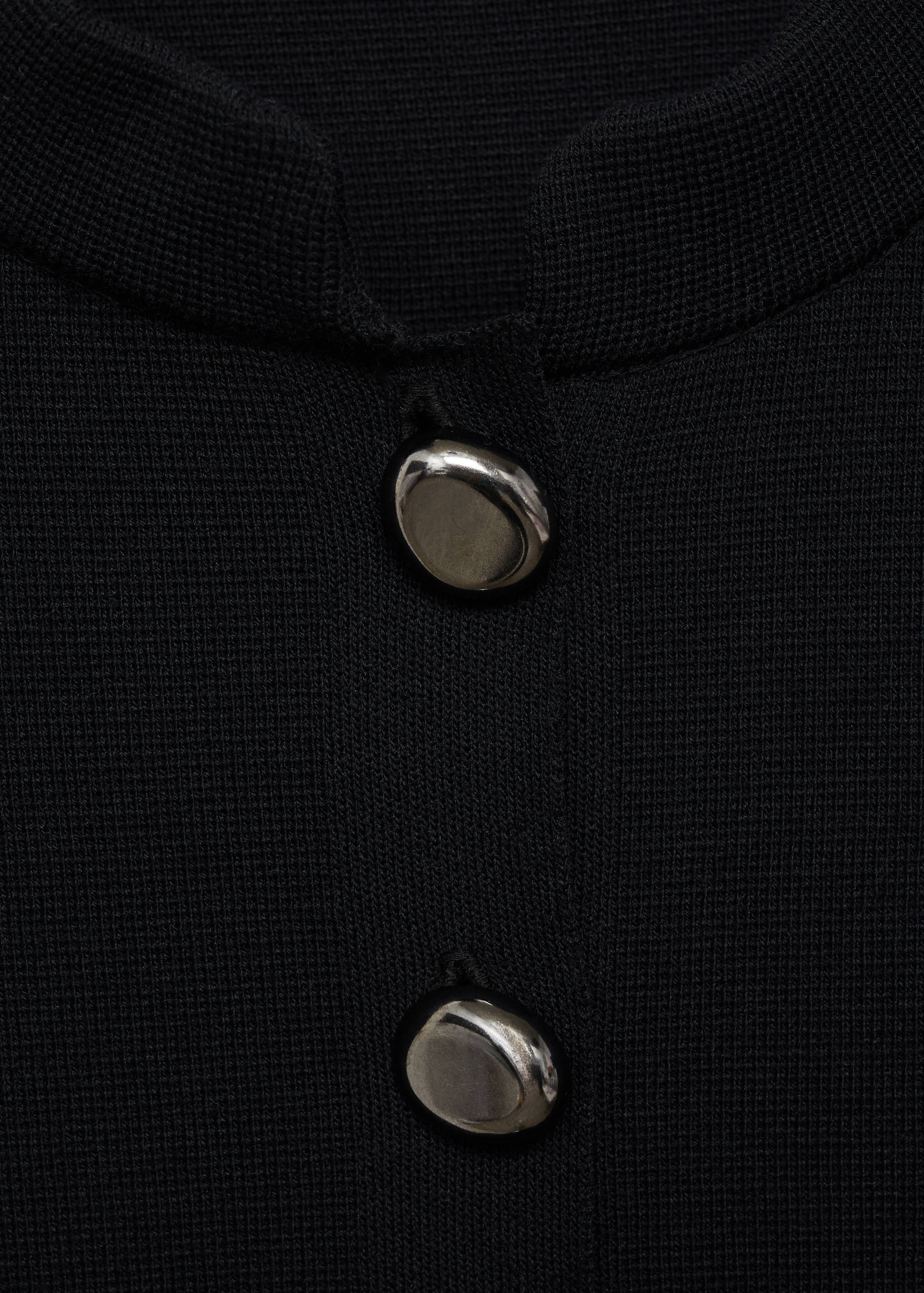 Jacket with jewel-button strip collar - Details of the article 8