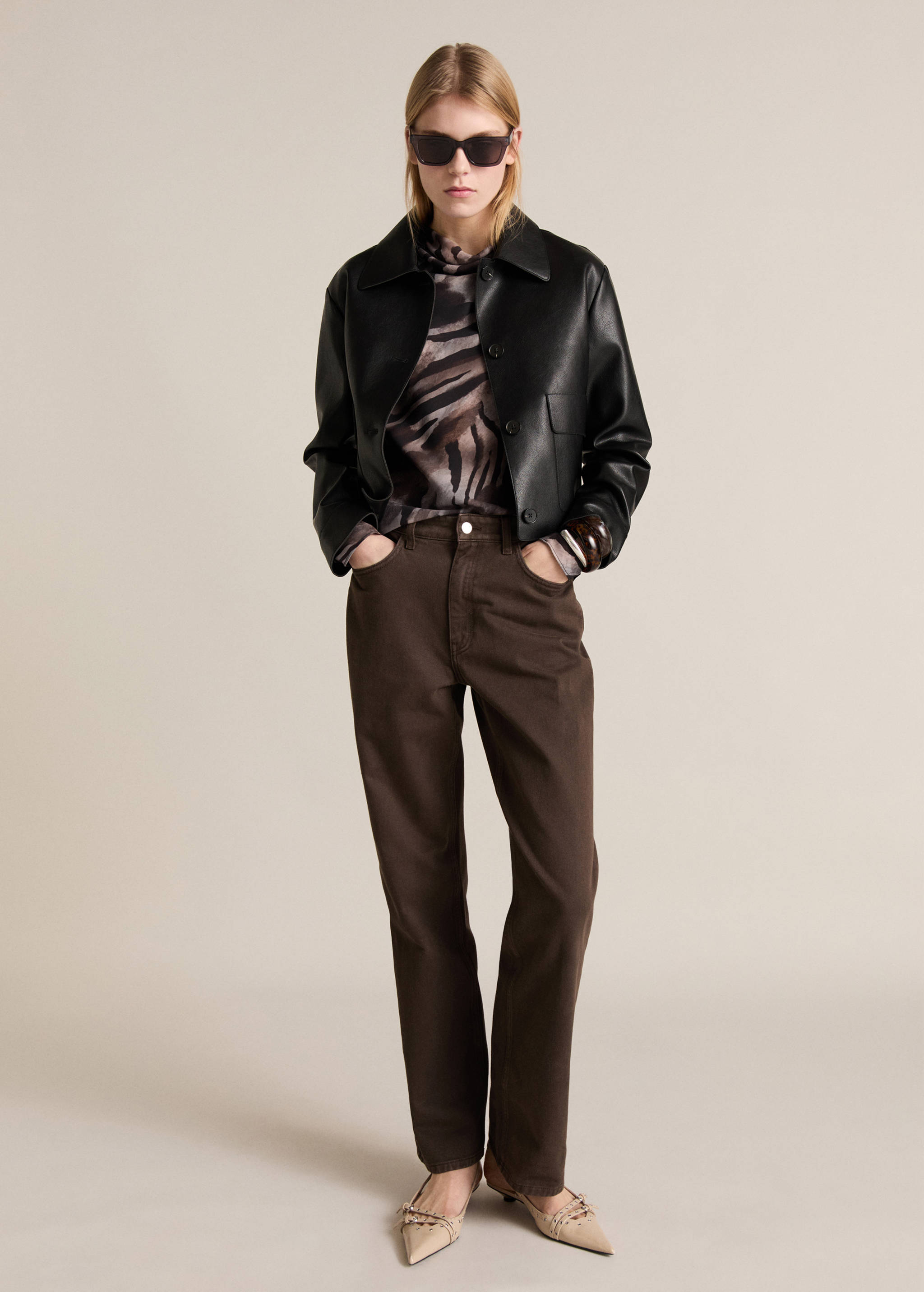 Chemisier satiné zèbre - Plan général