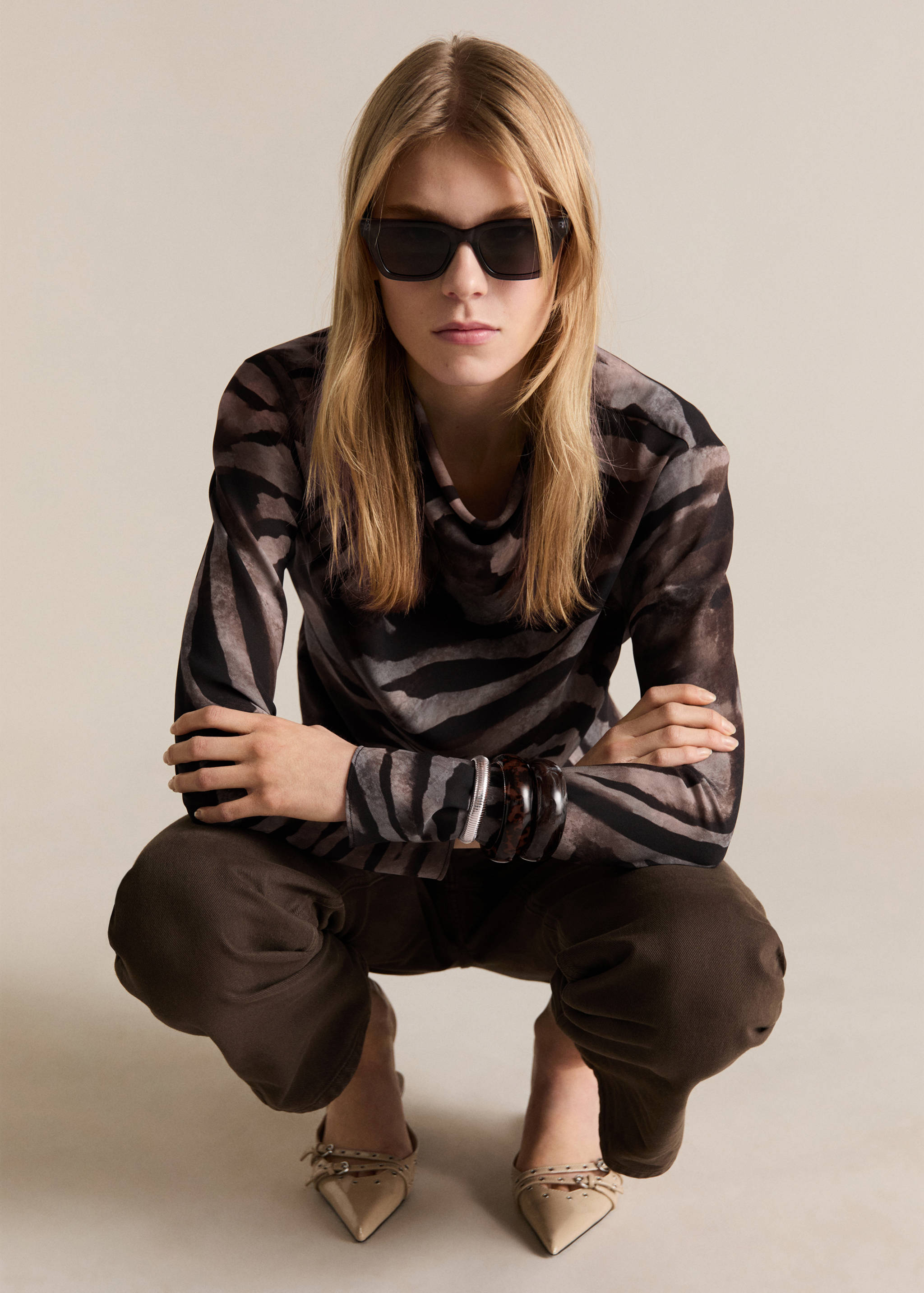 Chemisier satiné zèbre - Détail de l'article 2